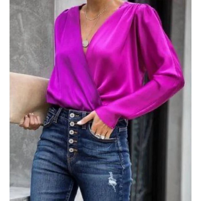 Designer STRUT & BOLT Koslow Crossover vNeck TwoTone Bodysuit Grailed