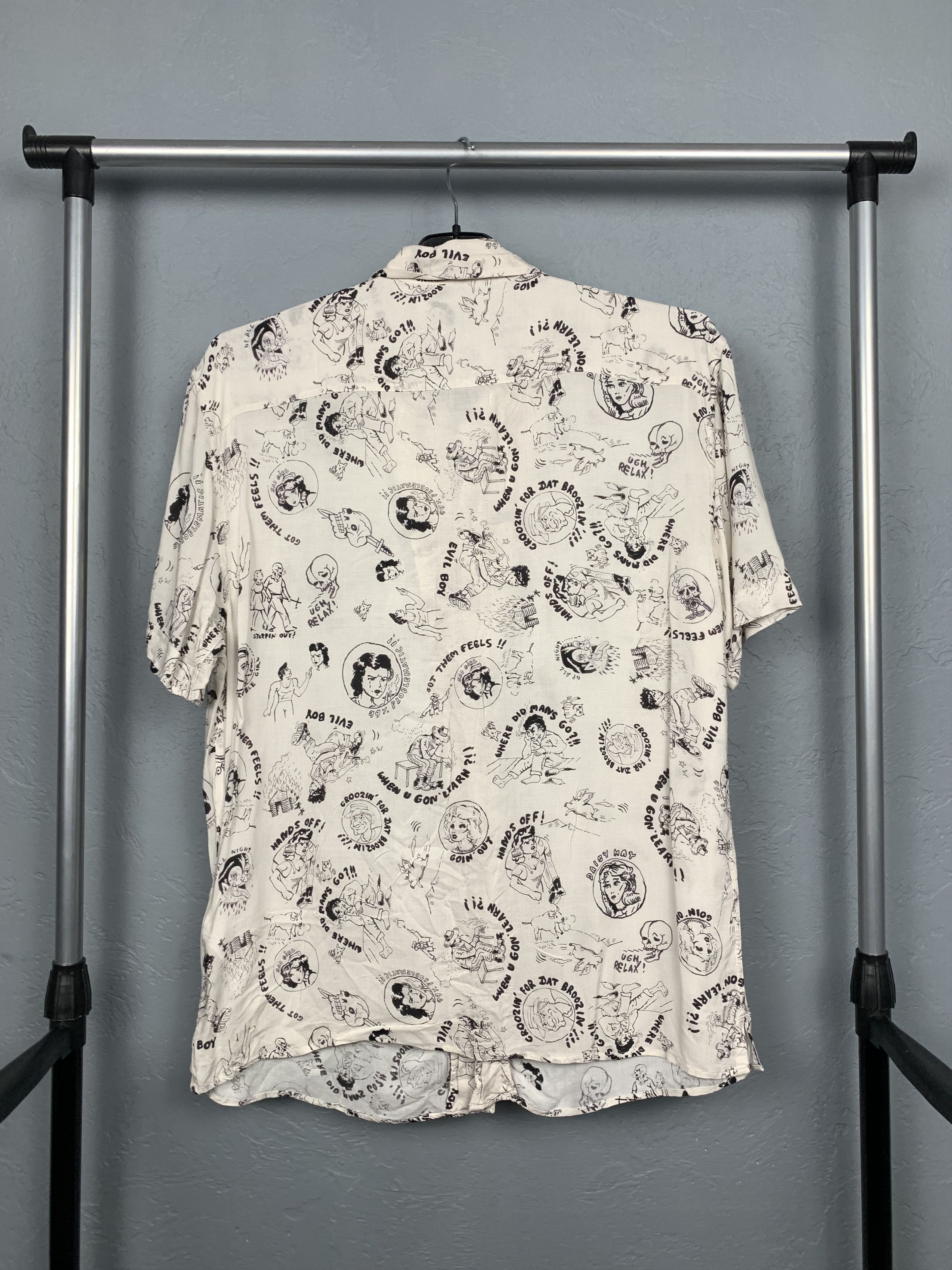 Allsaints Allsaints Mens Feels Hawaiian Shirt Full Printed Size US L / EU 52-54 / 3 - 5 Thumbnail
