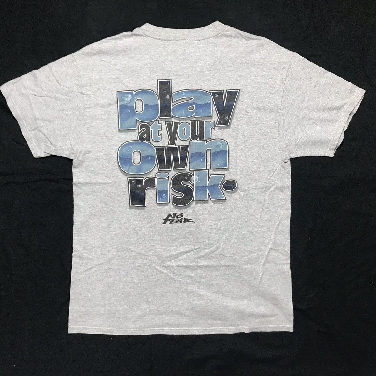No Fear × Vintage Vintage 1996 No Fear Play At Your Own Risk T Shirt Size US L / EU 52-54 / 3 - 1 Thumbnail