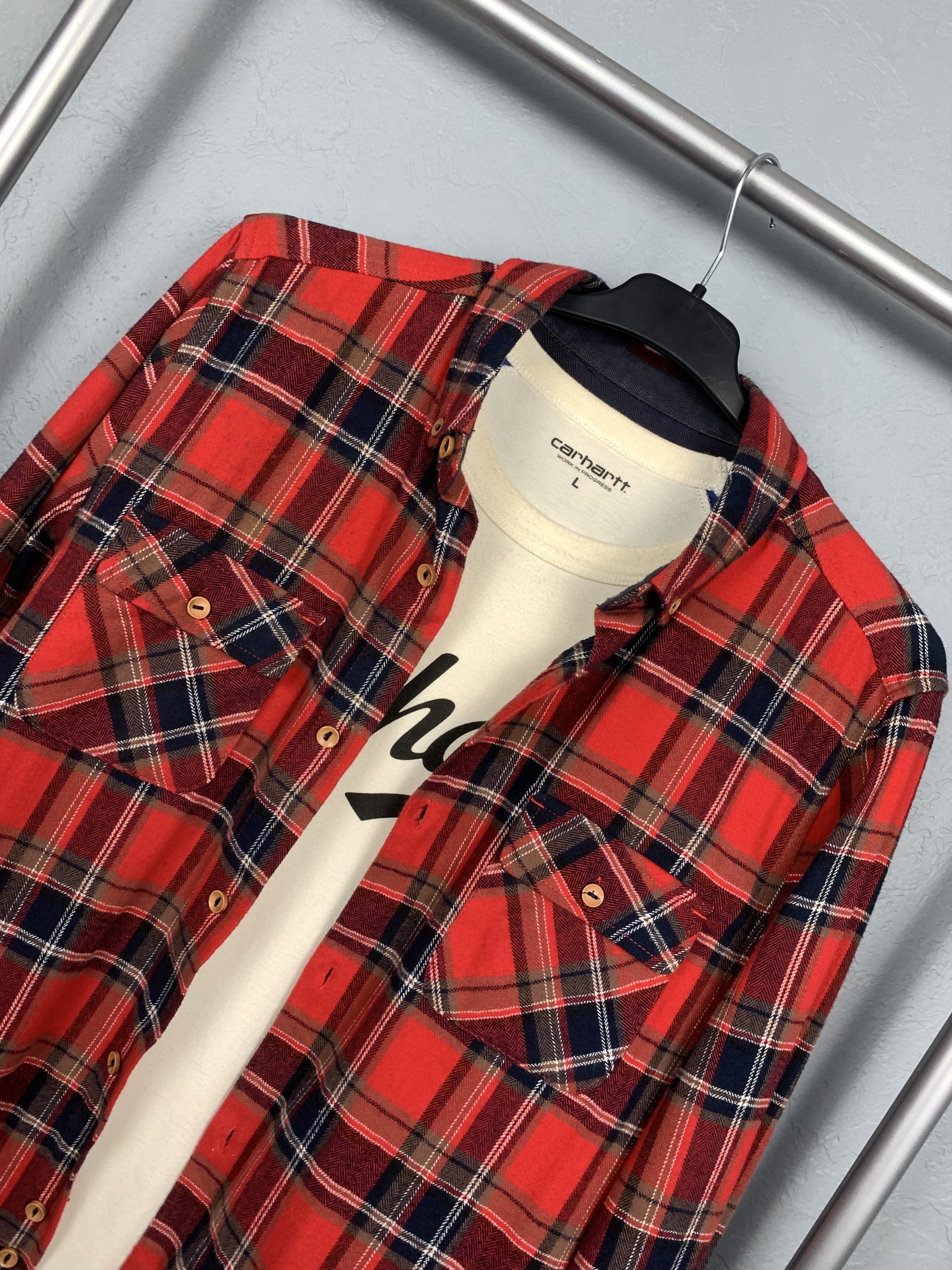 Flannel × Vintage Vintage Flannel Plaid Shirt Travis style Size US M / EU 48-50 / 2 - 2 Thumbnail