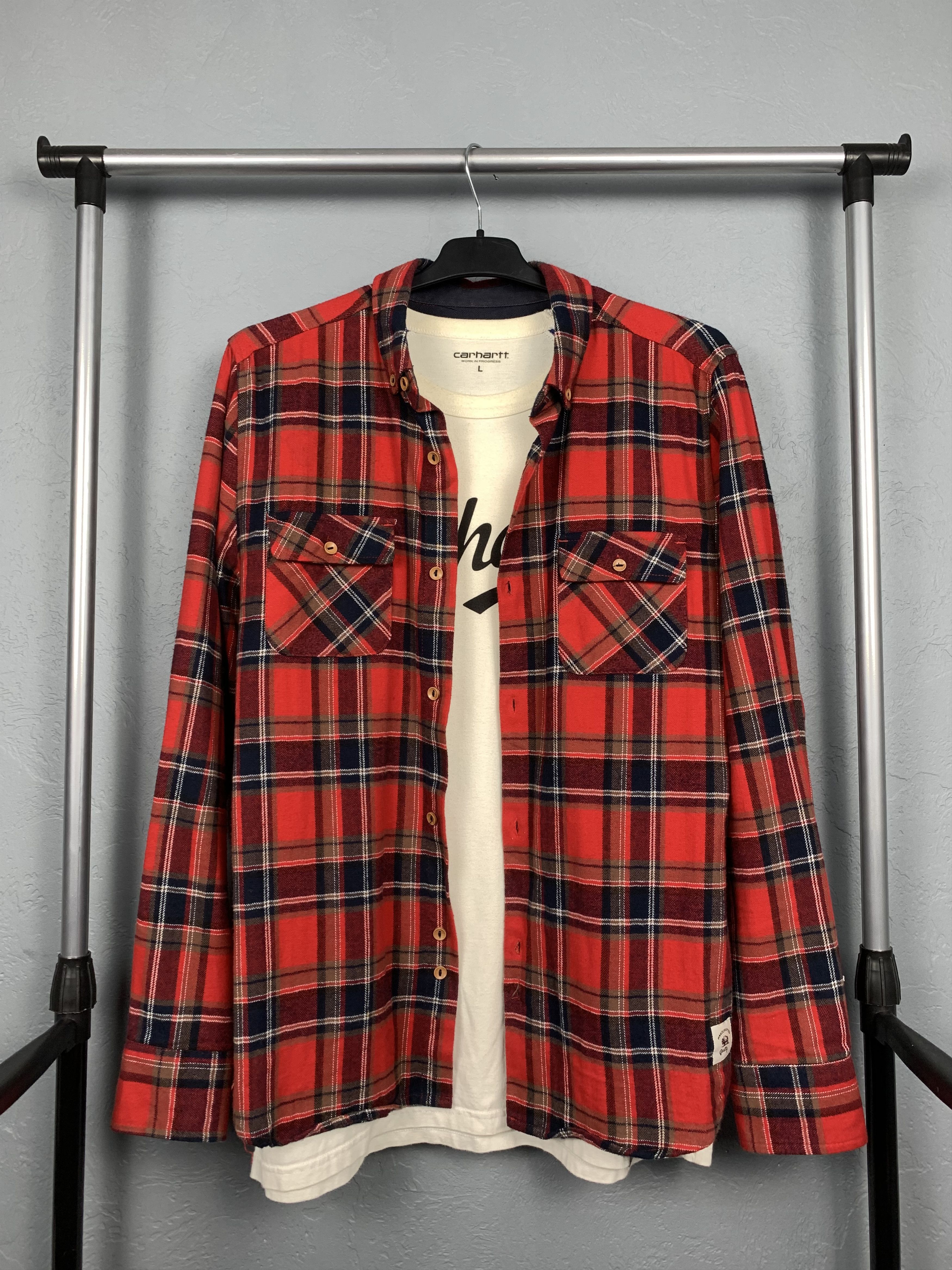 Flannel × Vintage Vintage Flannel Plaid Shirt Travis style Size US M / EU 48-50 / 2 - 1 Thumbnail
