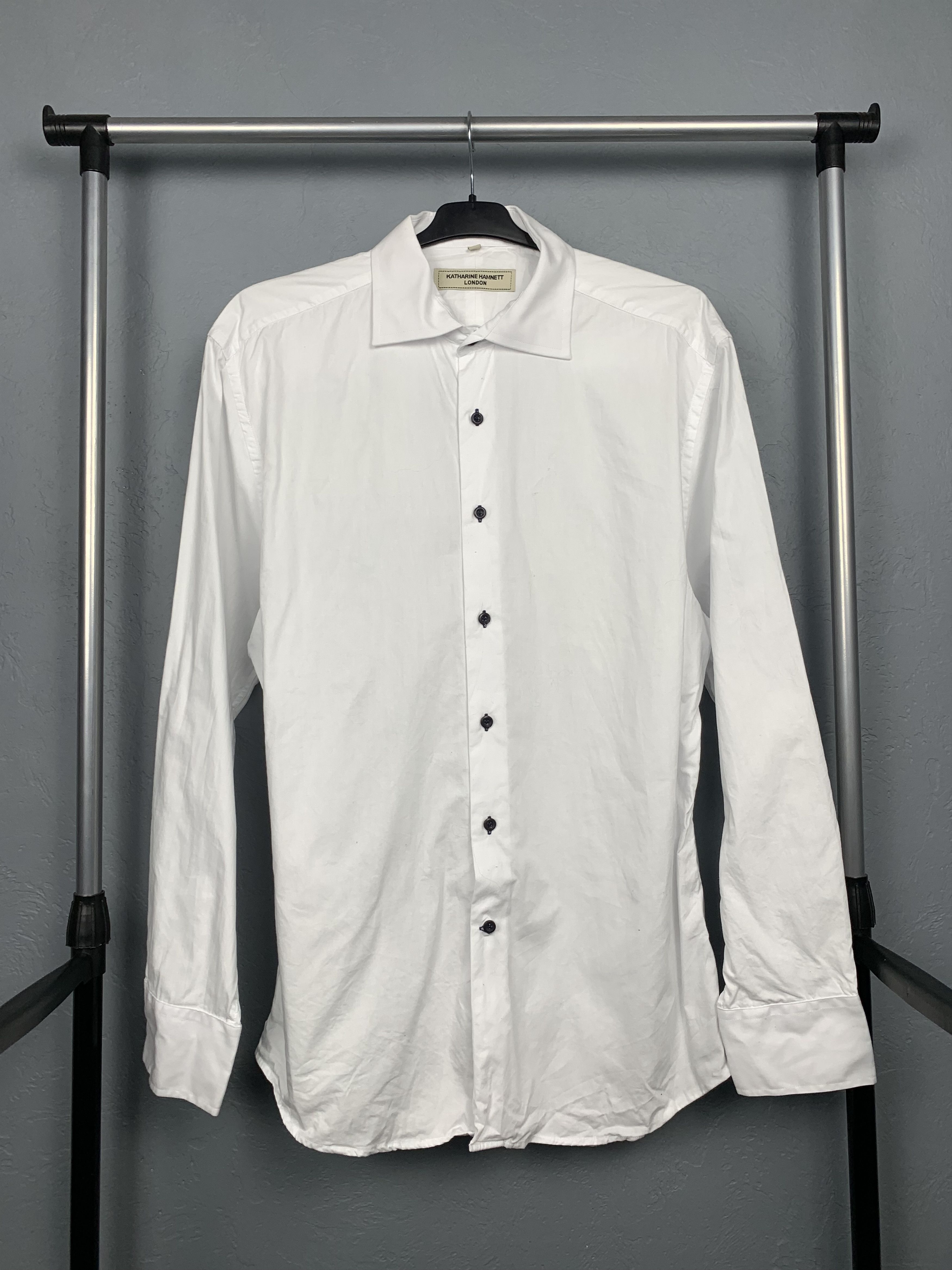 Katharine Hamnett London Katharine Hamnet London Mens Classic White Shirt Size US XL / EU 56 / 4 - 1 Thumbnail
