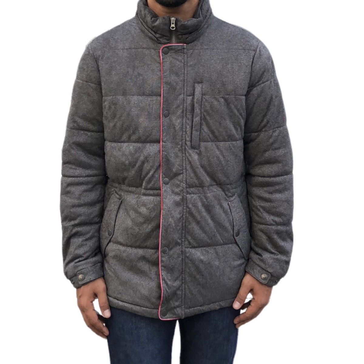 Japanese Brand D' HOMME A HOMME Button Zip Puffer Jacket Size US L / EU 52-54 / 3 - 14 Thumbnail