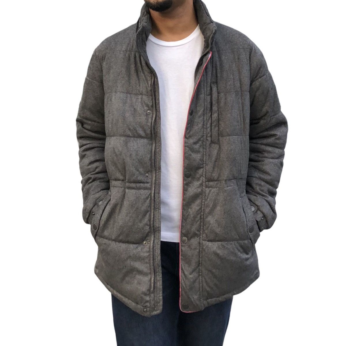 Japanese Brand D' HOMME A HOMME Button Zip Puffer Jacket Size US L / EU 52-54 / 3 - 12 Thumbnail