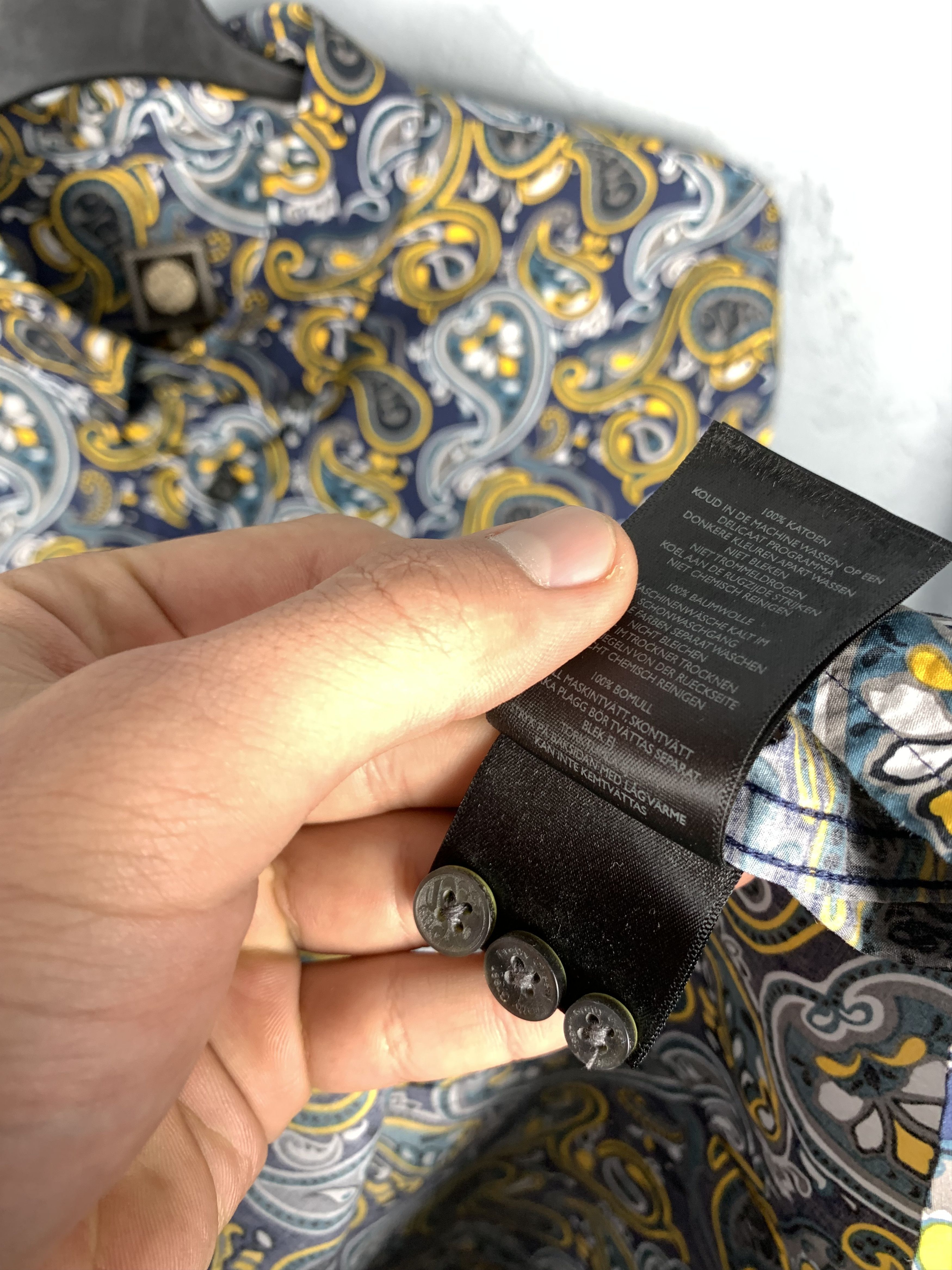 Pretty Green Pretty Green Mens Paisley Patterned Long Sleeve Shirt Size US M / EU 48-50 / 2 - 5 Thumbnail