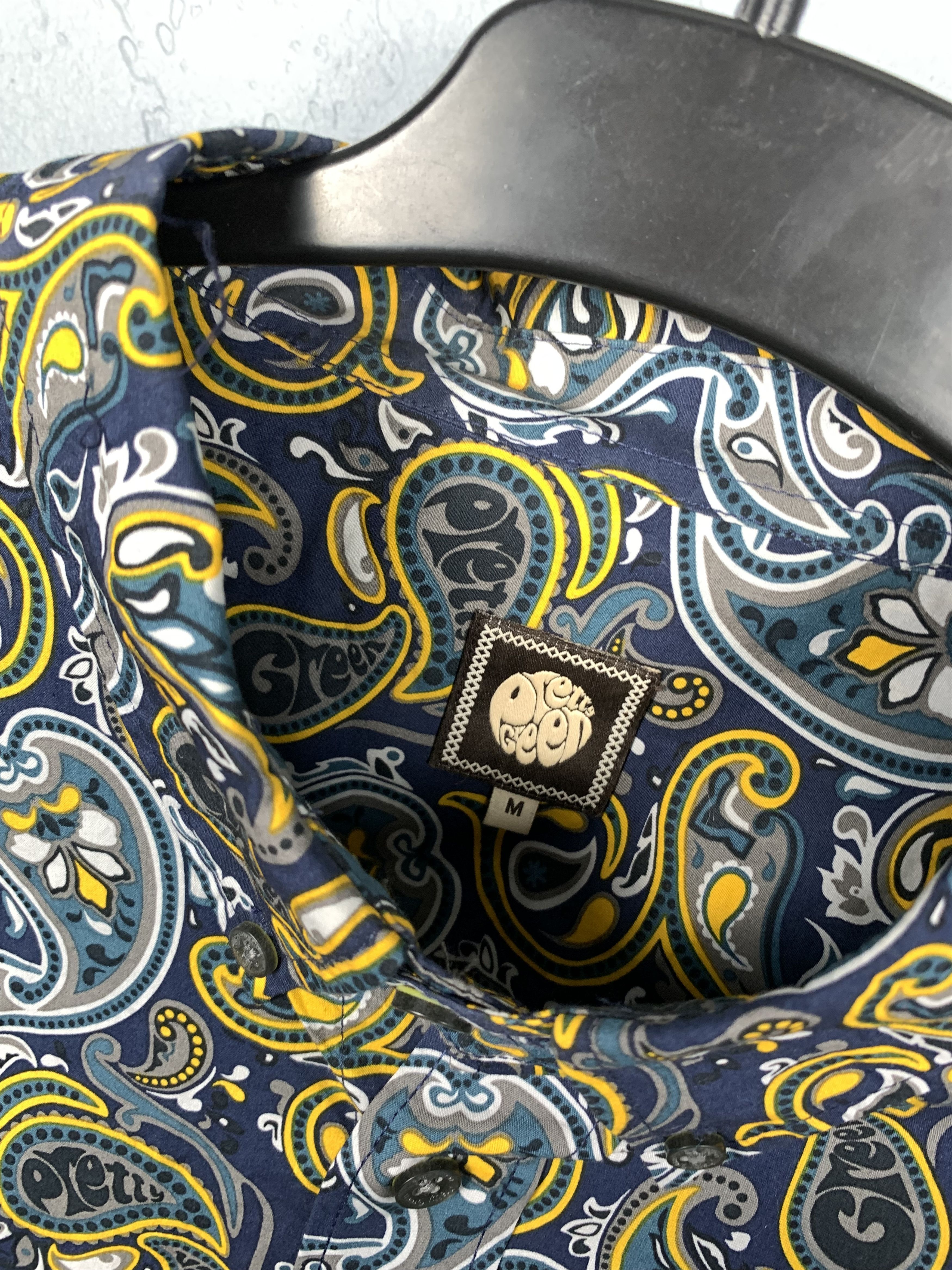 Pretty Green Pretty Green Mens Paisley Patterned Long Sleeve Shirt Size US M / EU 48-50 / 2 - 3 Thumbnail