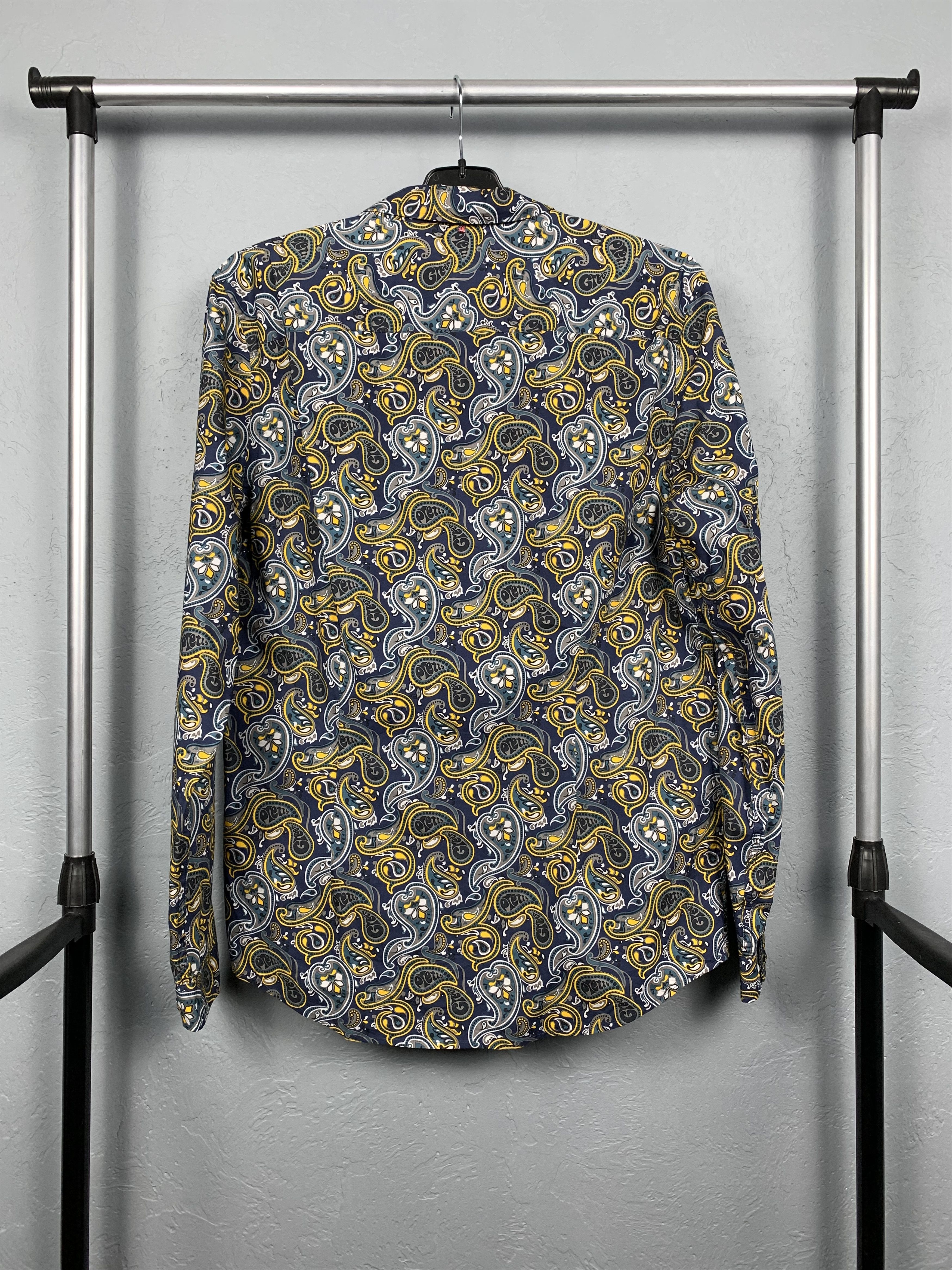Pretty Green Pretty Green Mens Paisley Patterned Long Sleeve Shirt Size US M / EU 48-50 / 2 - 6 Thumbnail
