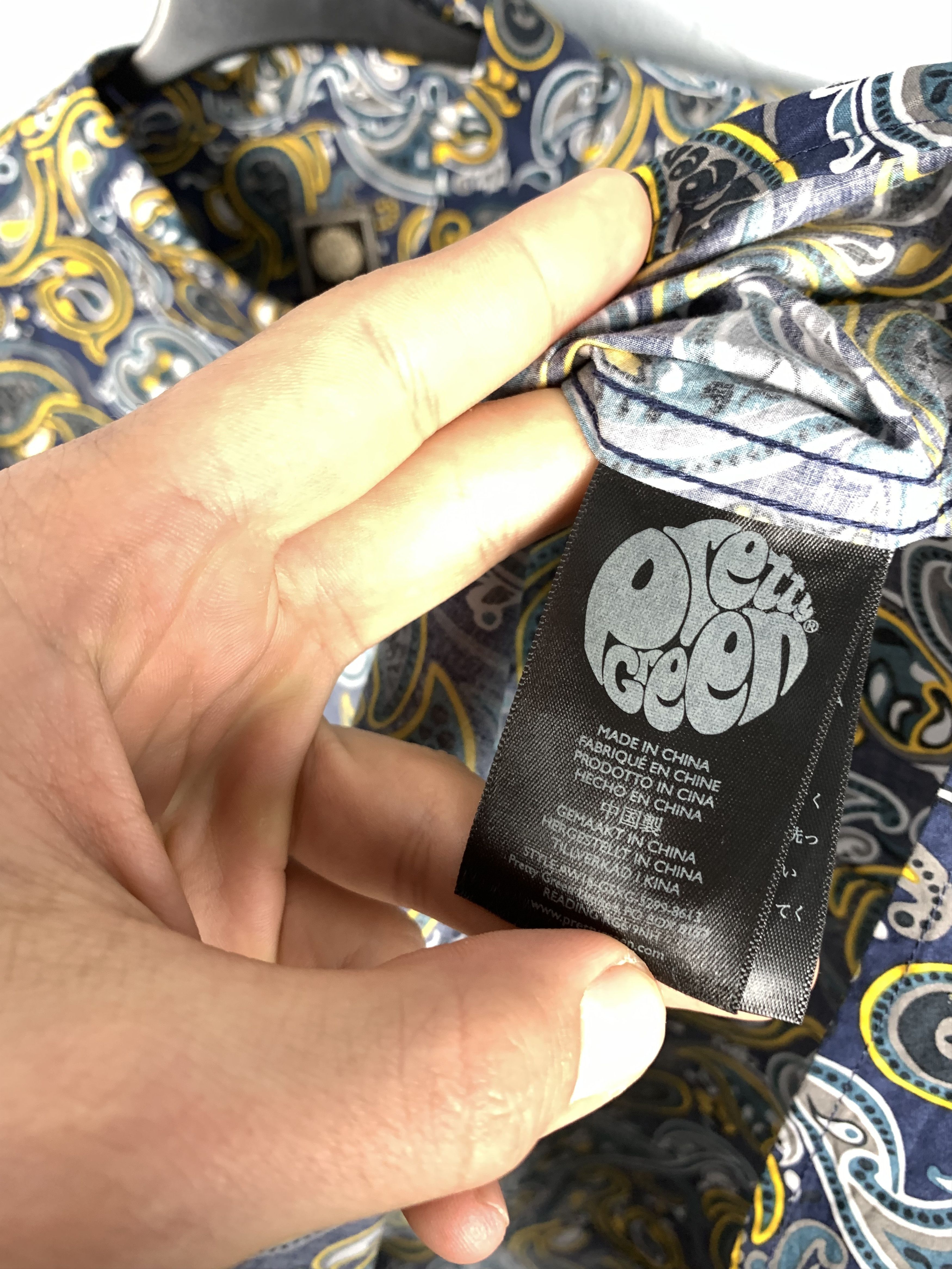 Pretty Green Pretty Green Mens Paisley Patterned Long Sleeve Shirt Size US M / EU 48-50 / 2 - 4 Thumbnail