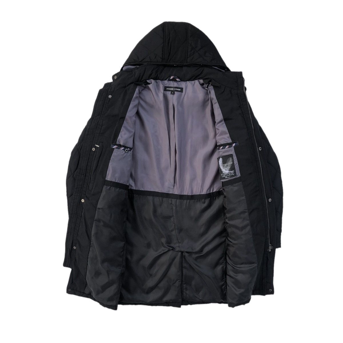 Japanese Brand D' HOMME A HOMME Premium Down Fox Puffer Long Hooded Jacket Size US L / EU 52-54 / 3 - 14 Thumbnail