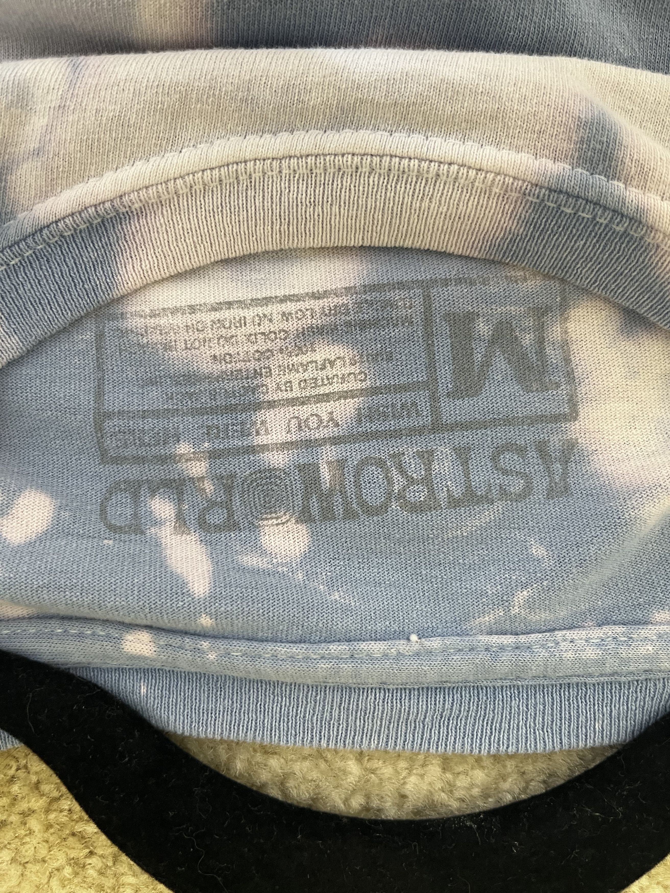 Travis Scott Astroworld Astronaut Blue Tie Dye Tee Size US M / EU 48-50 / 2 - 5 Thumbnail