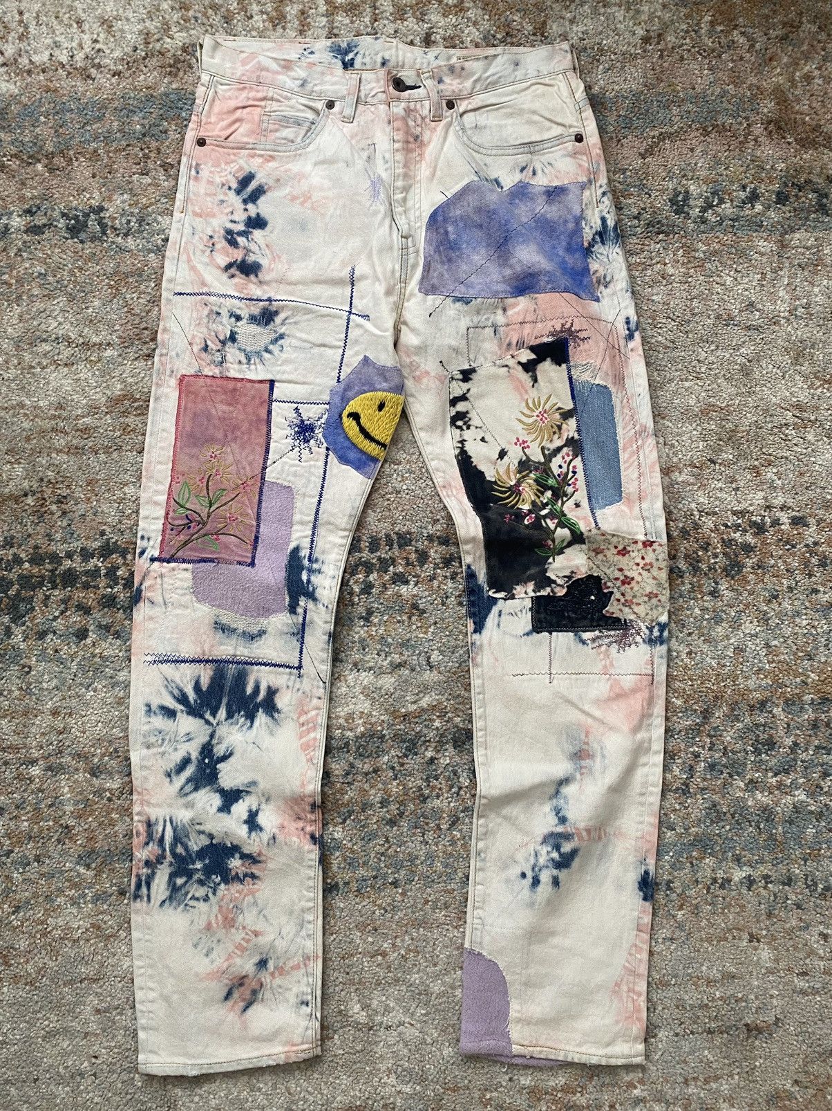 Kapital Patchwork Jeans White