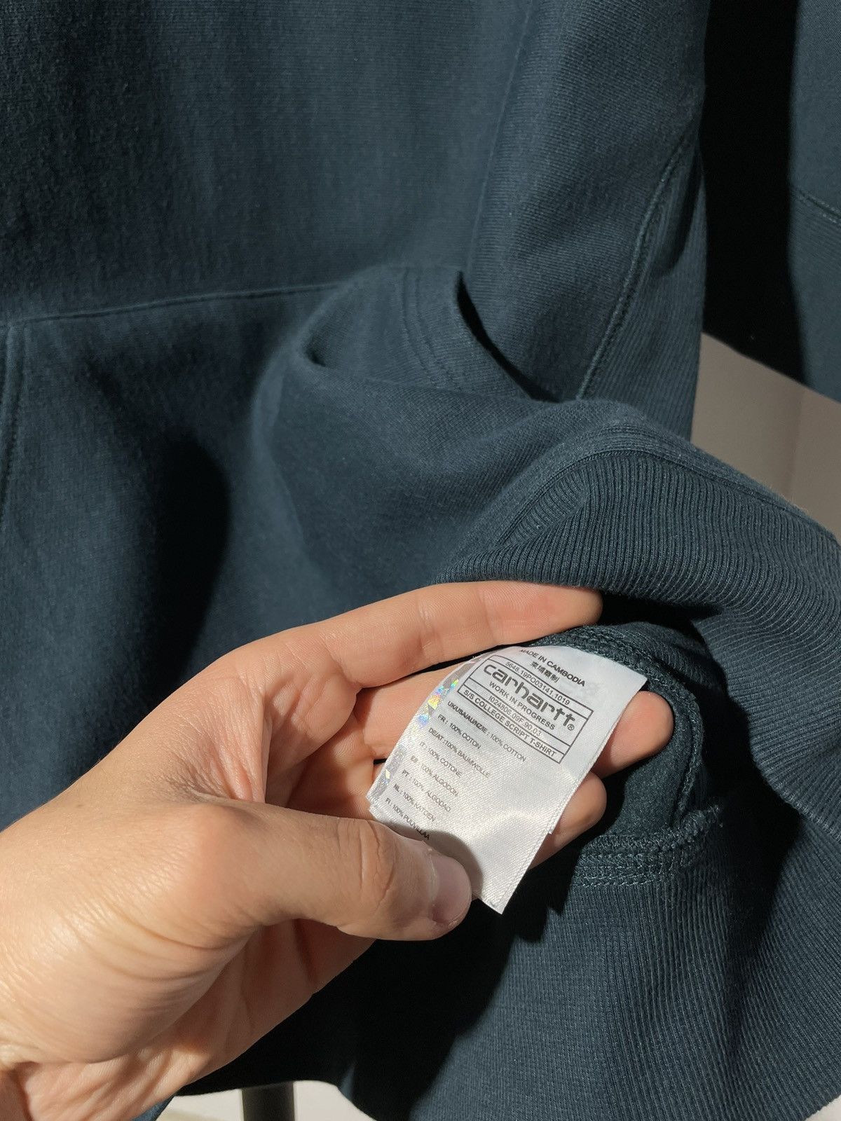 Carhartt × Vintage CARHARTT WIP BASIC LOGO HOODIE Size US L / EU 52-54 / 3 - 8 Thumbnail
