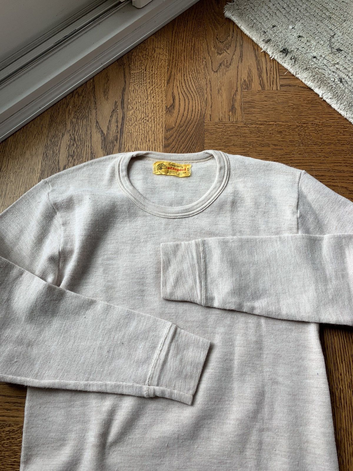 Other × Vintage 1970s Thermal Longsleeve Base Layer Vintage Blank Tee Wool Size US M / EU 48-50 / 2 - 1 Thumbnail