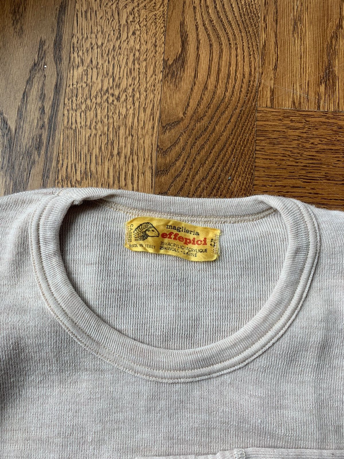 Other × Vintage 1970s Thermal Longsleeve Base Layer Vintage Blank Tee Wool Size US M / EU 48-50 / 2 - 4 Thumbnail