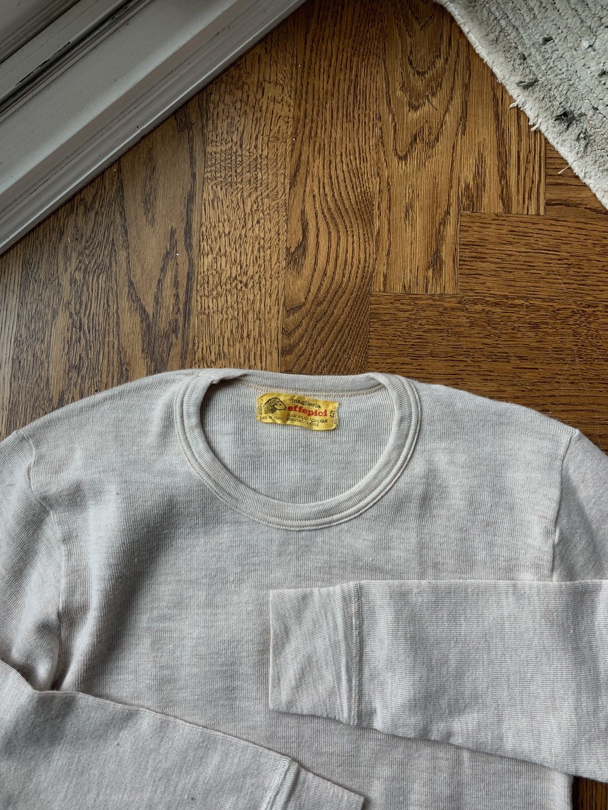 Other × Vintage 1970s Thermal Longsleeve Base Layer Vintage Blank Tee Wool Size US M / EU 48-50 / 2 - 3 Thumbnail