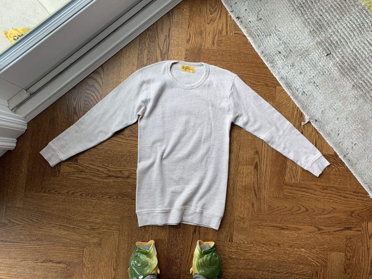 Other × Vintage 1970s Thermal Longsleeve Base Layer Vintage Blank Tee Wool Size US M / EU 48-50 / 2 - 2 Thumbnail