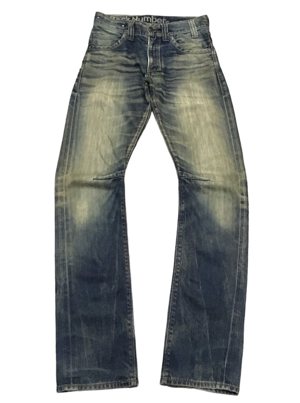 Vintage Rare Design Vintage Brand Back Number Distressed Jeans 1990s Size US 28 / EU 44 - 1 Thumbnail