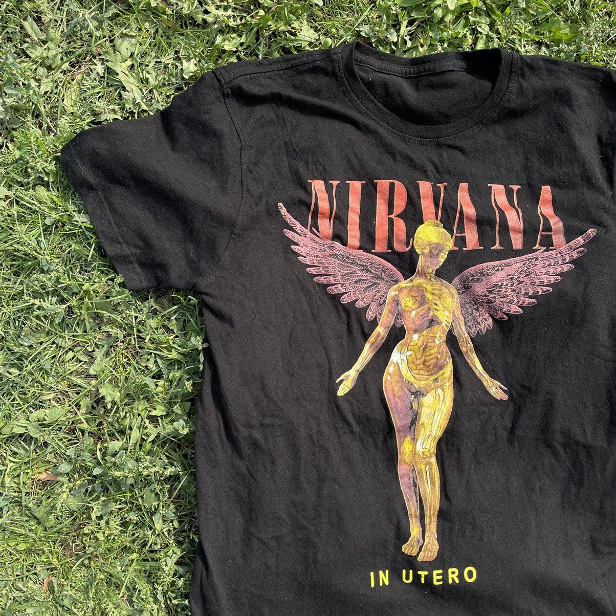 Band Tees Vintage Y2K Kurt Cobain Face Nirvana Print Band Streetwear Size US S / EU 44-46 / 1 - 3 Thumbnail