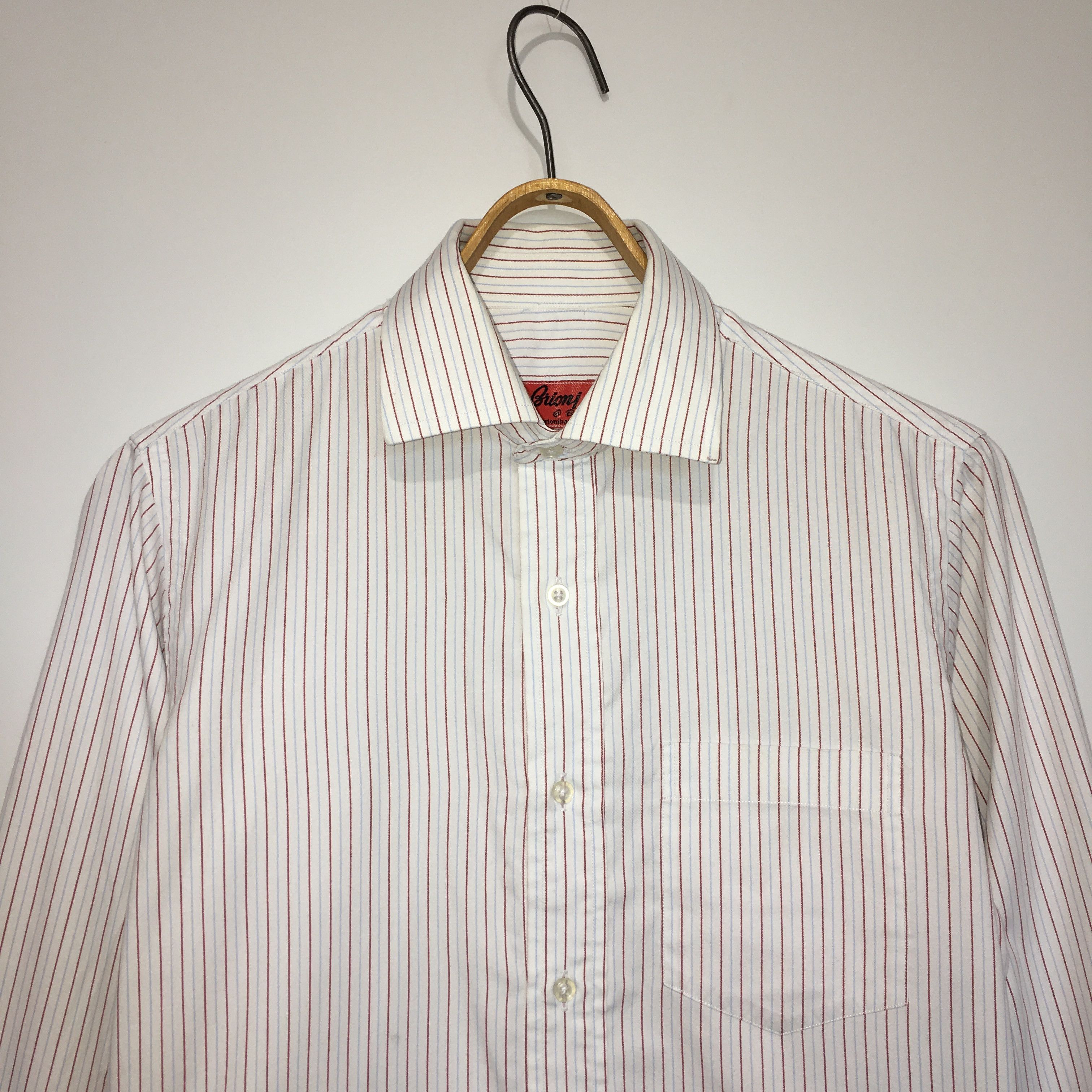 Brioni × Vintage Vintage Brioni Bangkok Striped Shirt Size S Size 36R - 4 Thumbnail