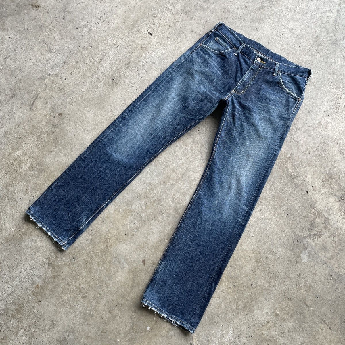 Japanese Brand Vintage Lee Faded Denim Jeans Pants W33x32 Size US 33 - 2 Thumbnail