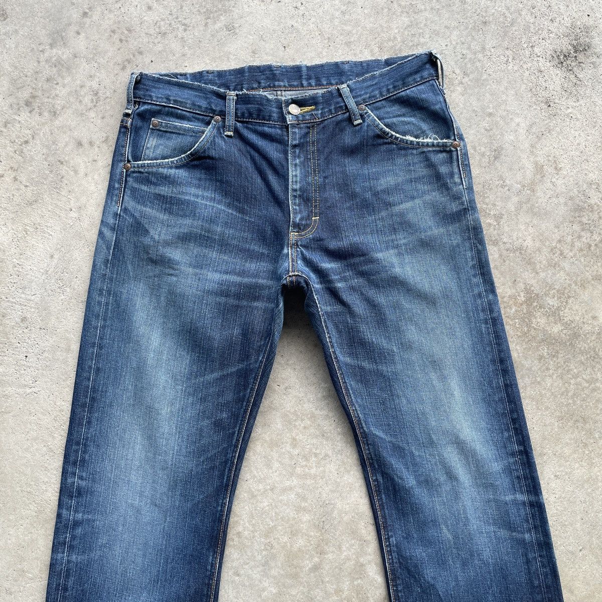 Japanese Brand Vintage Lee Faded Denim Jeans Pants W33x32 Size US 33 - 3 Thumbnail