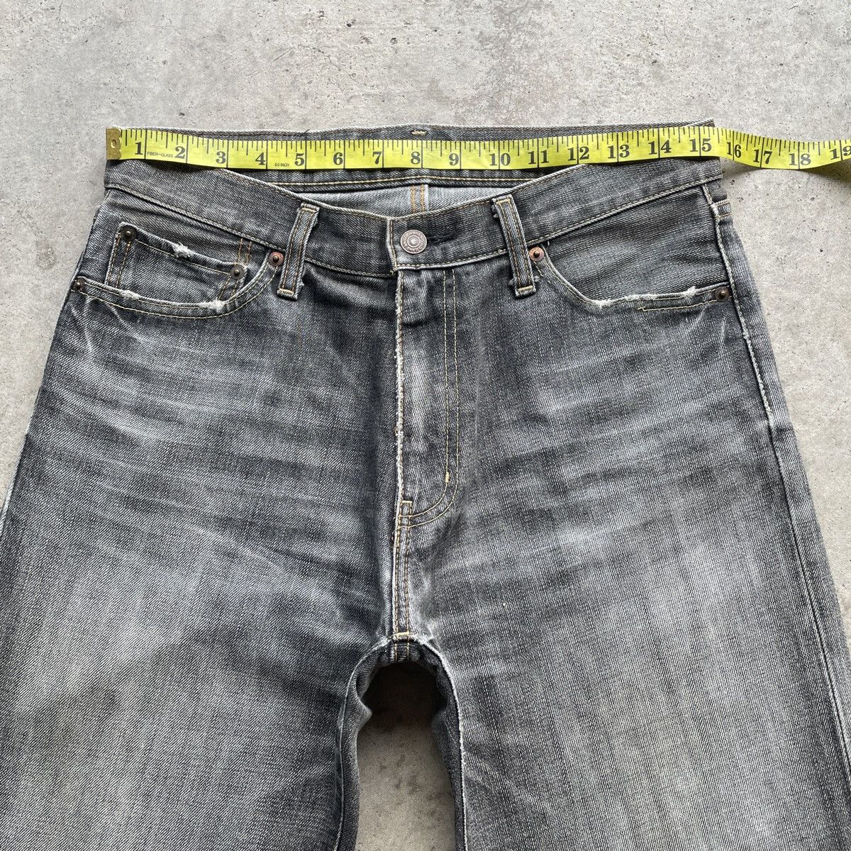 Japanese Brand W31🔥 Vintage Japanese Brand Black Faded Denim Jeans Pants Size US 31 - 5 Thumbnail