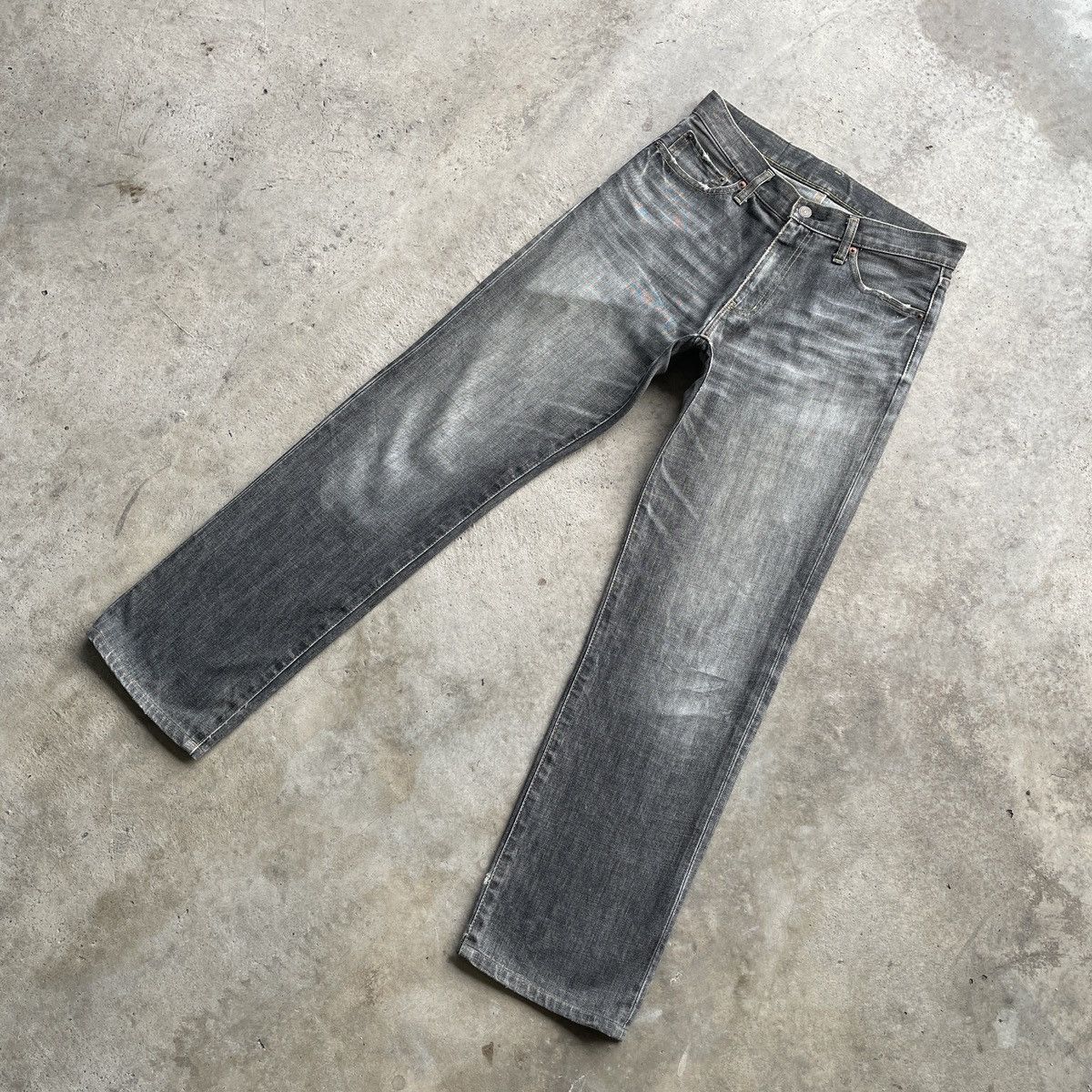 Japanese Brand W31🔥 Vintage Japanese Brand Black Faded Denim Jeans Pants Size US 31 - 2 Thumbnail