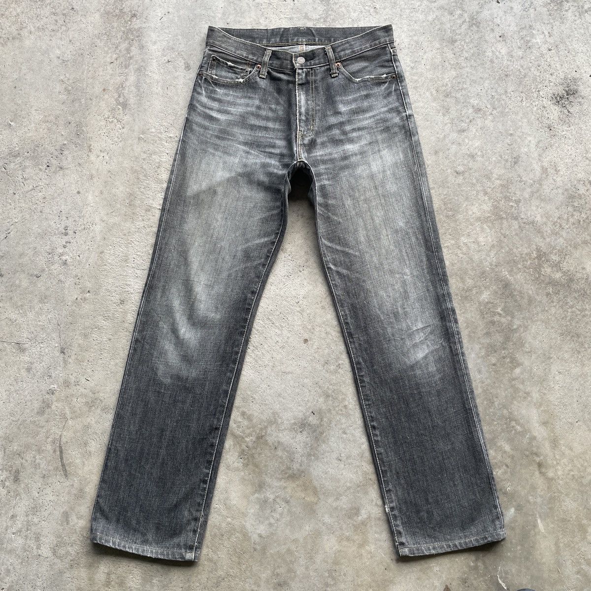 Japanese Brand W31🔥 Vintage Japanese Brand Black Faded Denim Jeans Pants Size US 31 - 1 Thumbnail