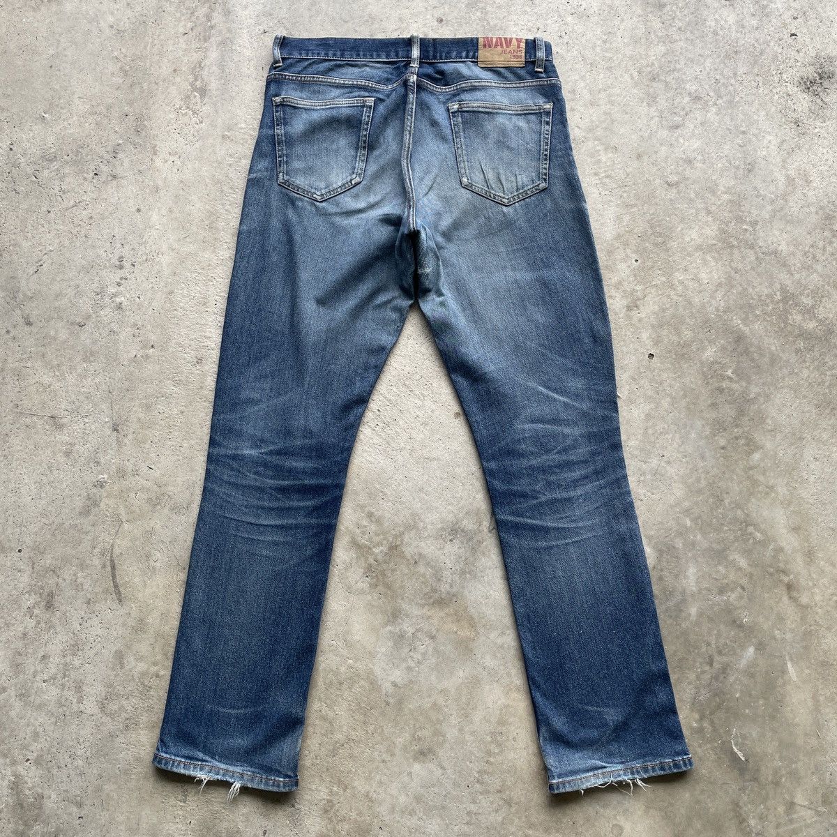 Japanese Brand Vintage Navy Jeans Faded Denim Pants Distressed W32 Size US 32 / EU 48 - 15 Thumbnail