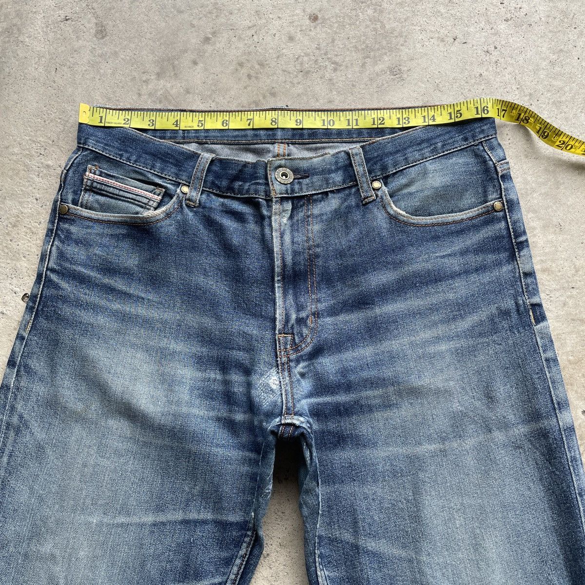 Japanese Brand Vintage Navy Jeans Faded Denim Pants Distressed W32 Size US 32 / EU 48 - 5 Thumbnail