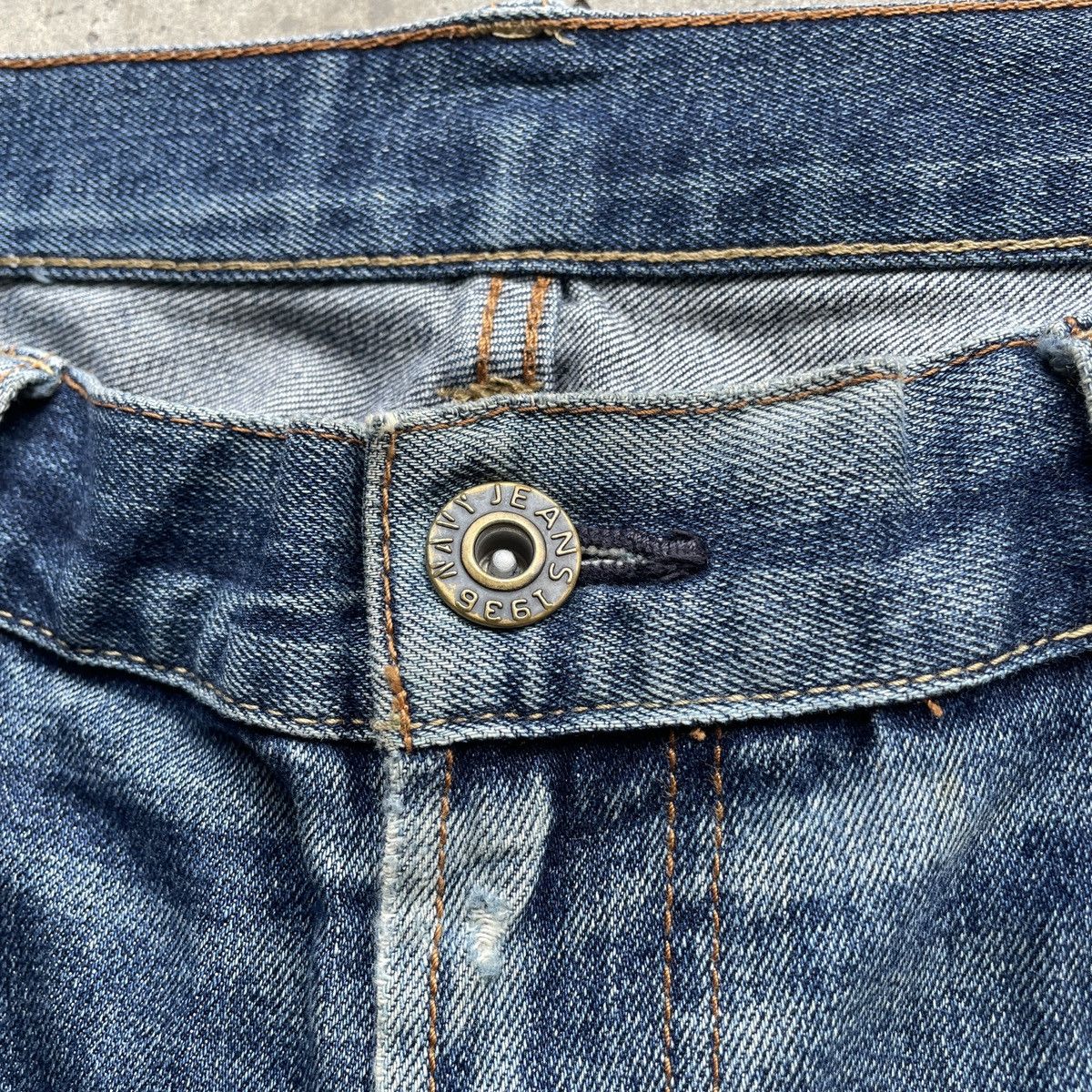 Japanese Brand Vintage Navy Jeans Faded Denim Pants Distressed W32 Size US 32 / EU 48 - 6 Thumbnail
