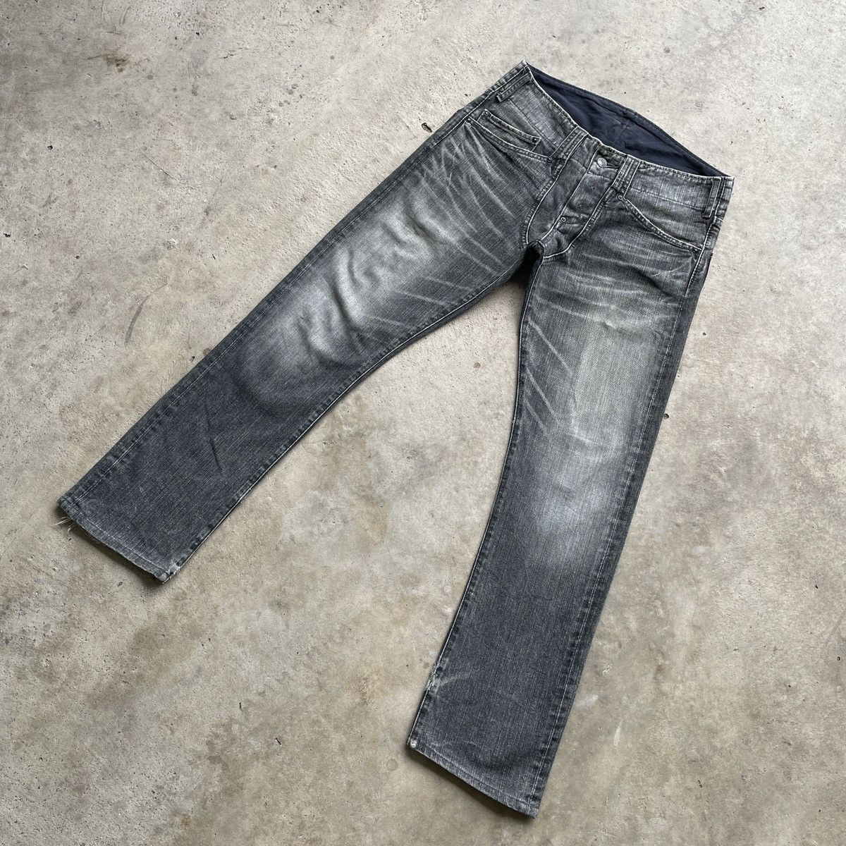 Japanese Brand Rusty🔥 Vintage Lee Faded Black Denim Jeans Pants W30x29.5 Size US 30 / EU 46 - 2 Thumbnail