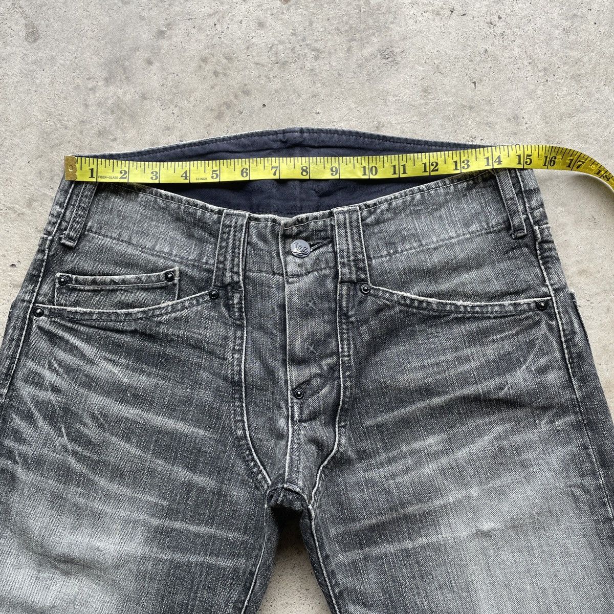 Japanese Brand Rusty🔥 Vintage Lee Faded Black Denim Jeans Pants W30x29.5 Size US 30 / EU 46 - 5 Thumbnail