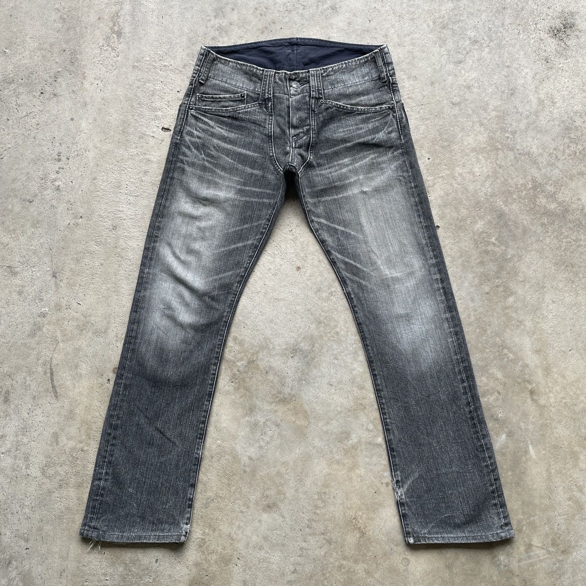 Japanese Brand Rusty🔥 Vintage Lee Faded Black Denim Jeans Pants W30x29.5 Size US 30 / EU 46 - 1 Thumbnail