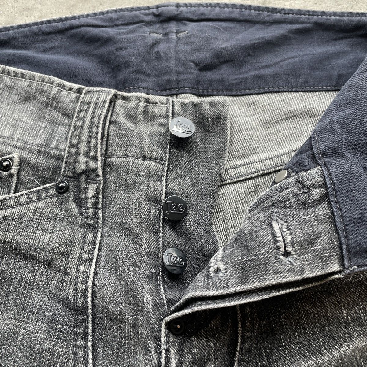 Japanese Brand Rusty🔥 Vintage Lee Faded Black Denim Jeans Pants W30x29.5 Size US 30 / EU 46 - 7 Thumbnail