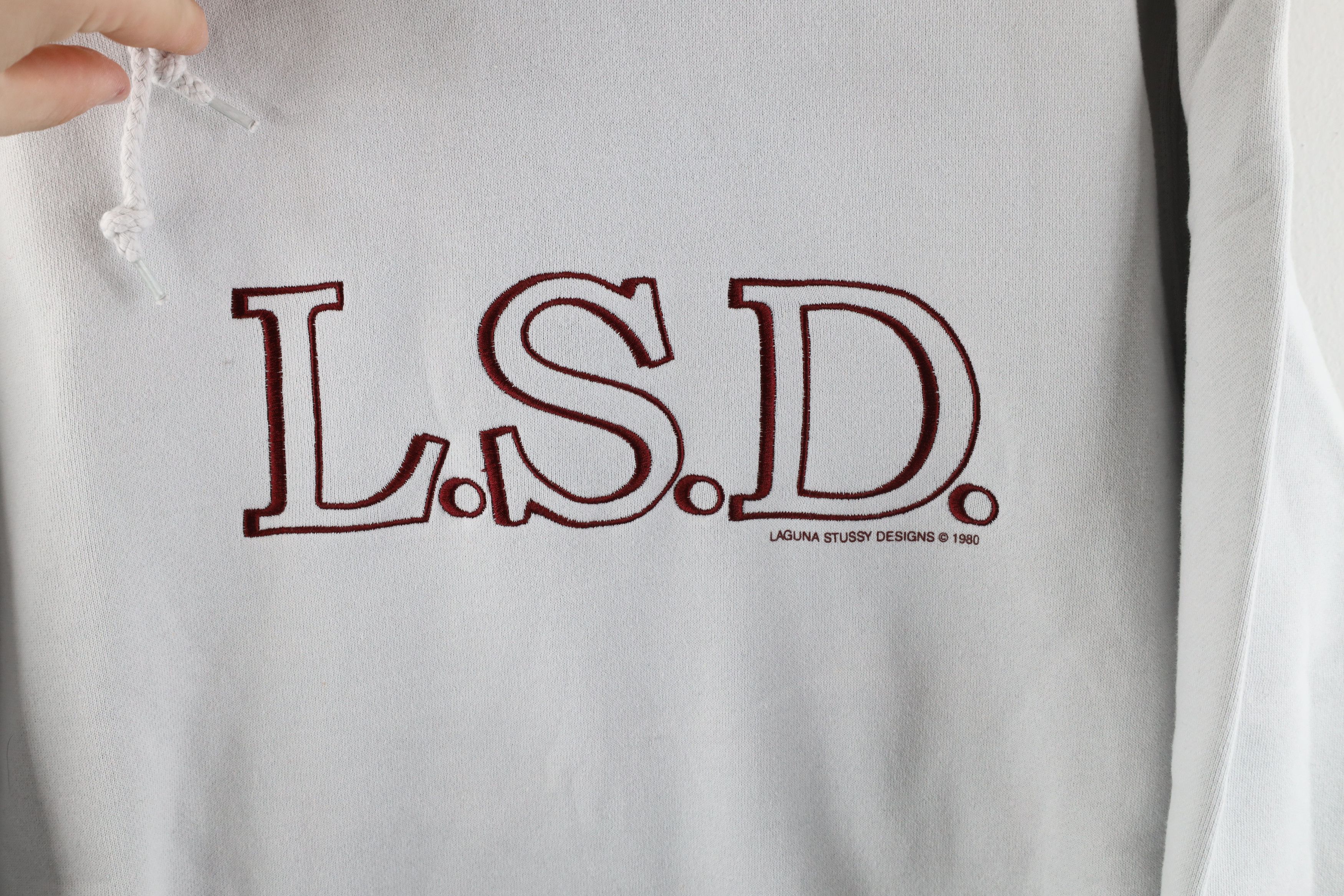 Stussy NOS Vtg Stussy LSD Laguna Stussy Designs Hoodie Fog Gray Size US L / EU 52-54 / 3 - 4 Thumbnail
