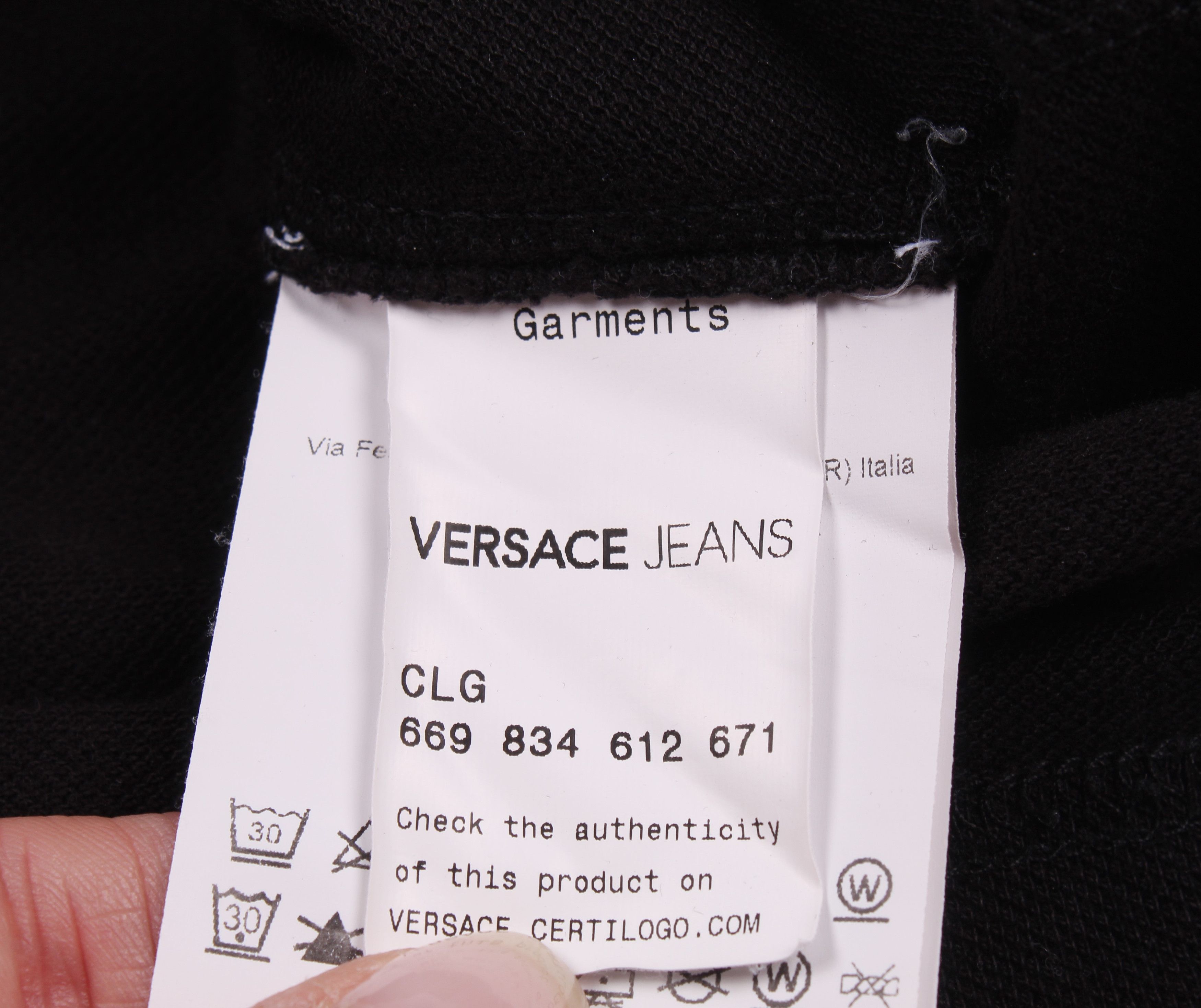 Versace Versace Pocket Logo Black Polo T-shirt Size US S / EU 44-46 / 1 - 5 Thumbnail