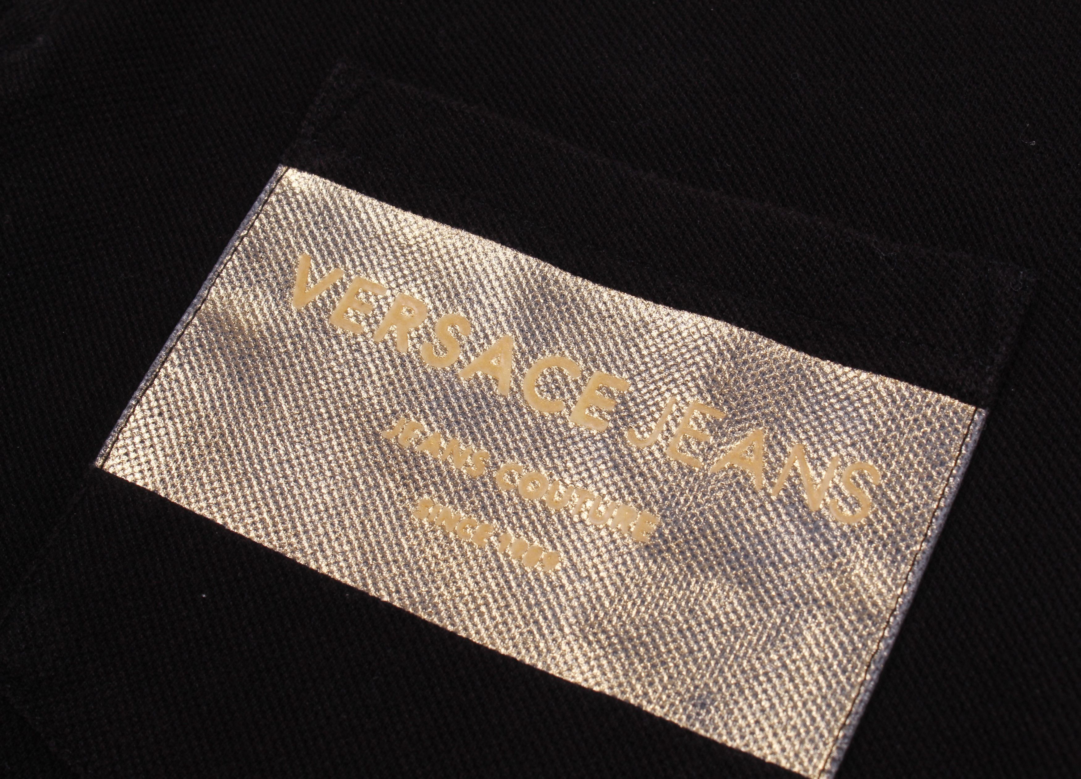 Versace Versace Pocket Logo Black Polo T-shirt Size US S / EU 44-46 / 1 - 3 Thumbnail