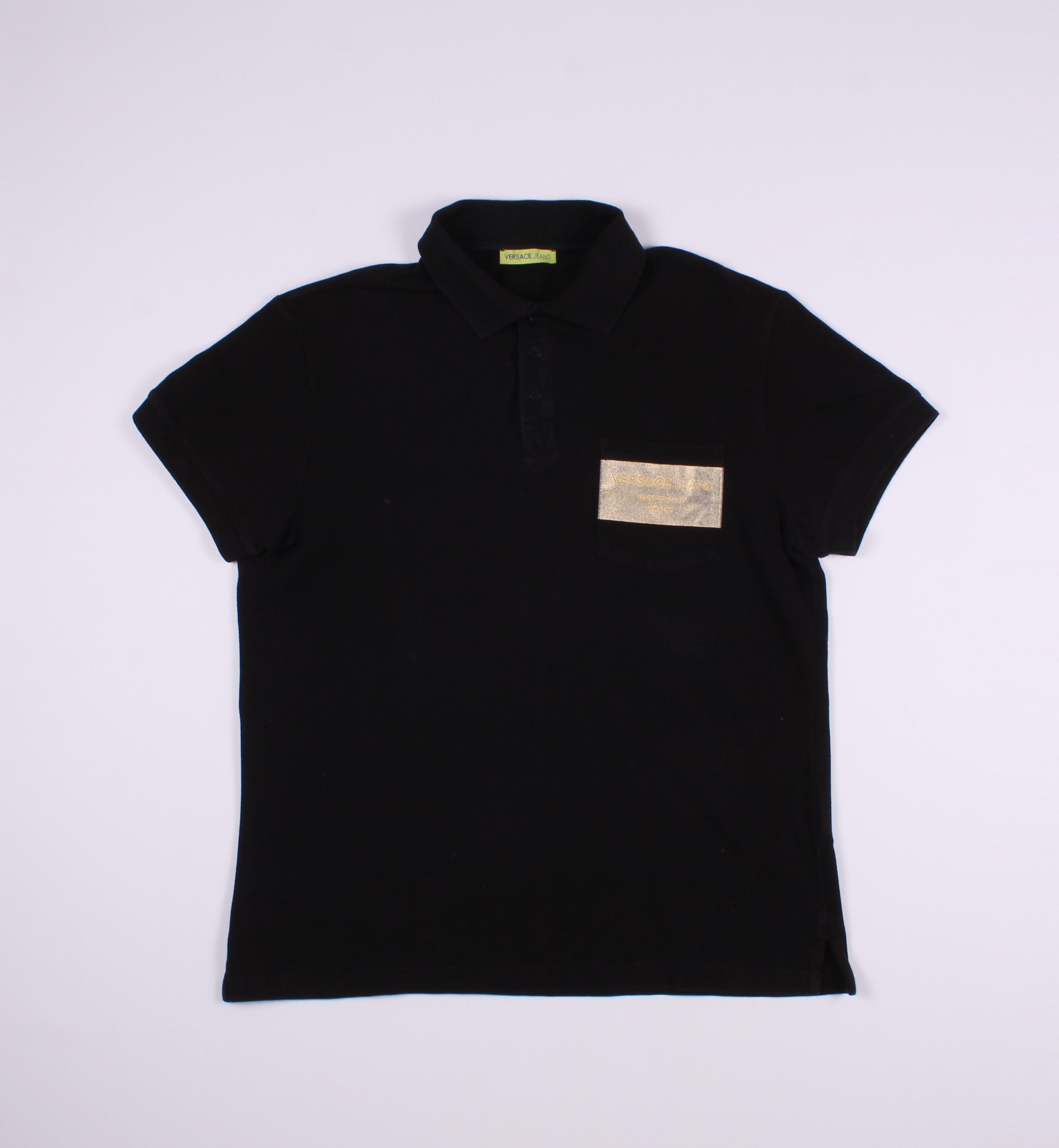 Versace Versace Pocket Logo Black Polo T-shirt Size US S / EU 44-46 / 1 - 1 Thumbnail
