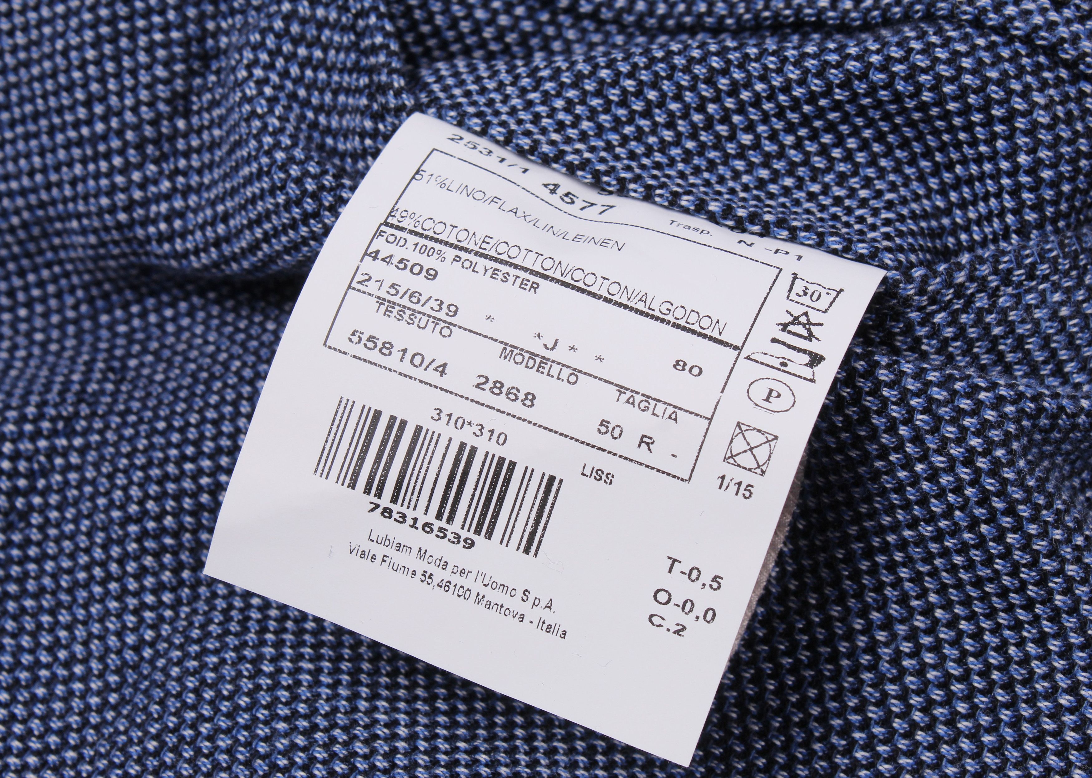 L.B.M. 1911 L.B.M. 1911 Double Brested Slim Fit Blazer Size 50R - 9 Thumbnail