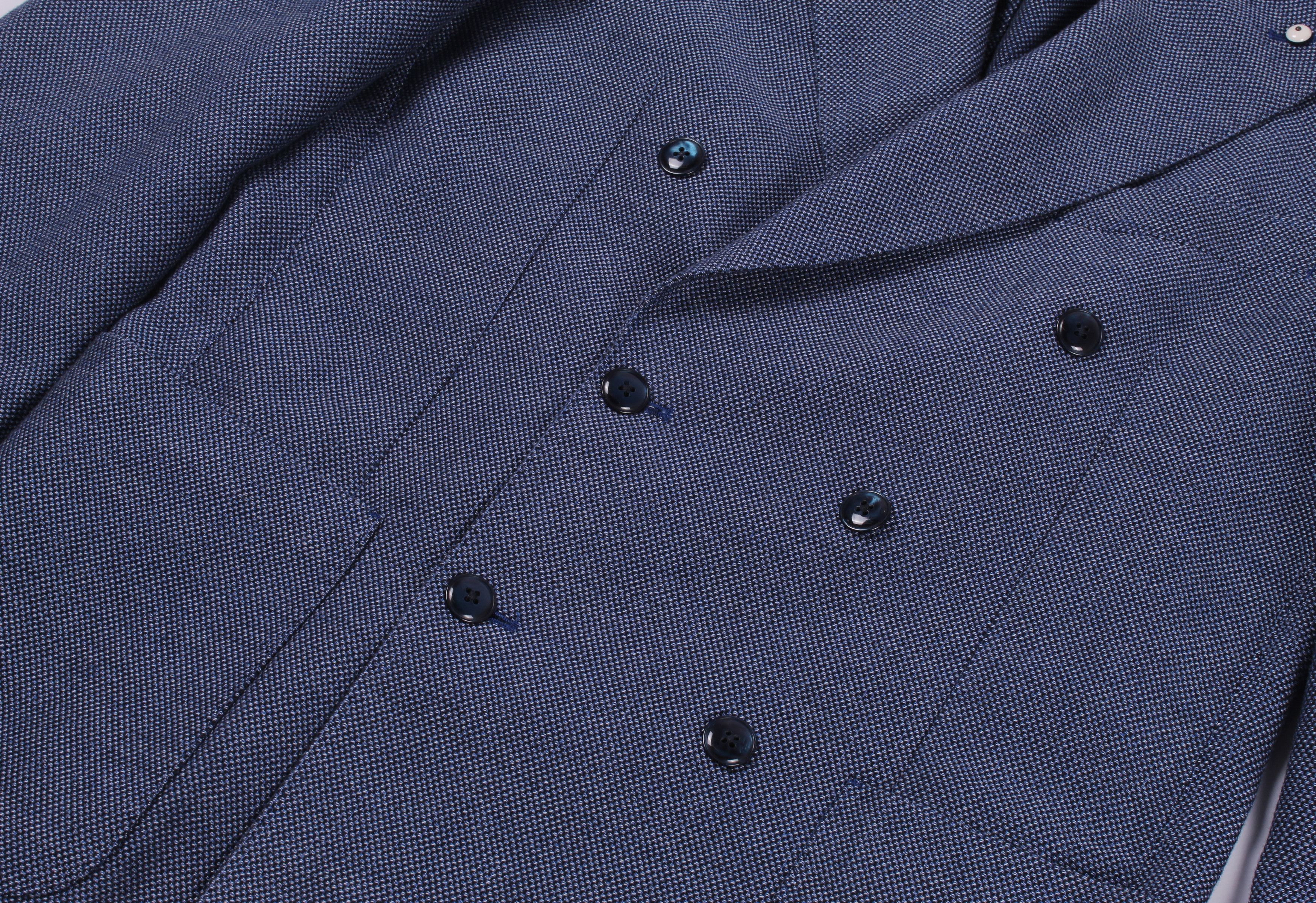 L.B.M. 1911 L.B.M. 1911 Double Brested Slim Fit Blazer Size 50R - 4 Thumbnail