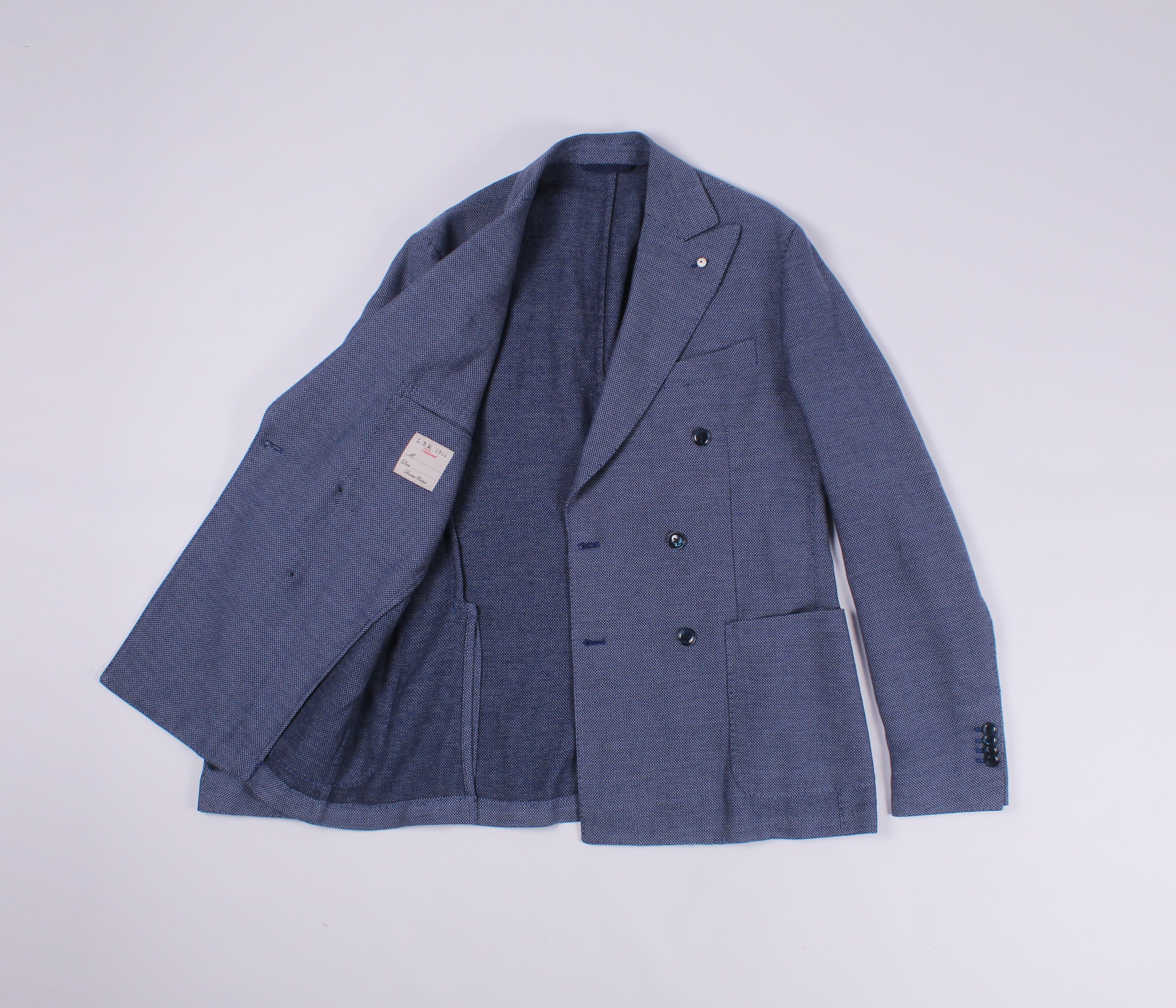L.B.M. 1911 L.B.M. 1911 Double Brested Slim Fit Blazer Size 50R - 2 Thumbnail