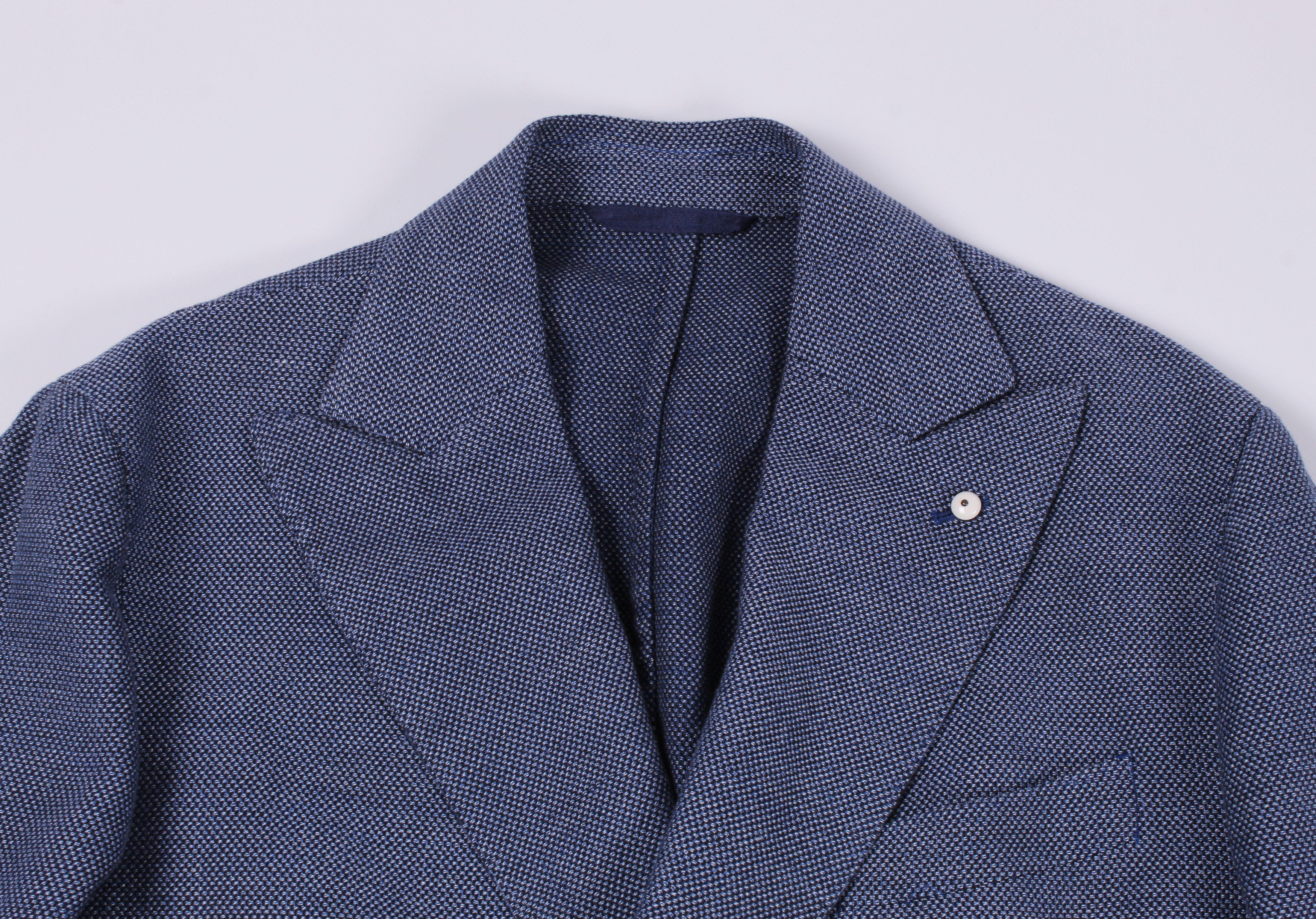 L.B.M. 1911 L.B.M. 1911 Double Brested Slim Fit Blazer Size 50R - 3 Thumbnail