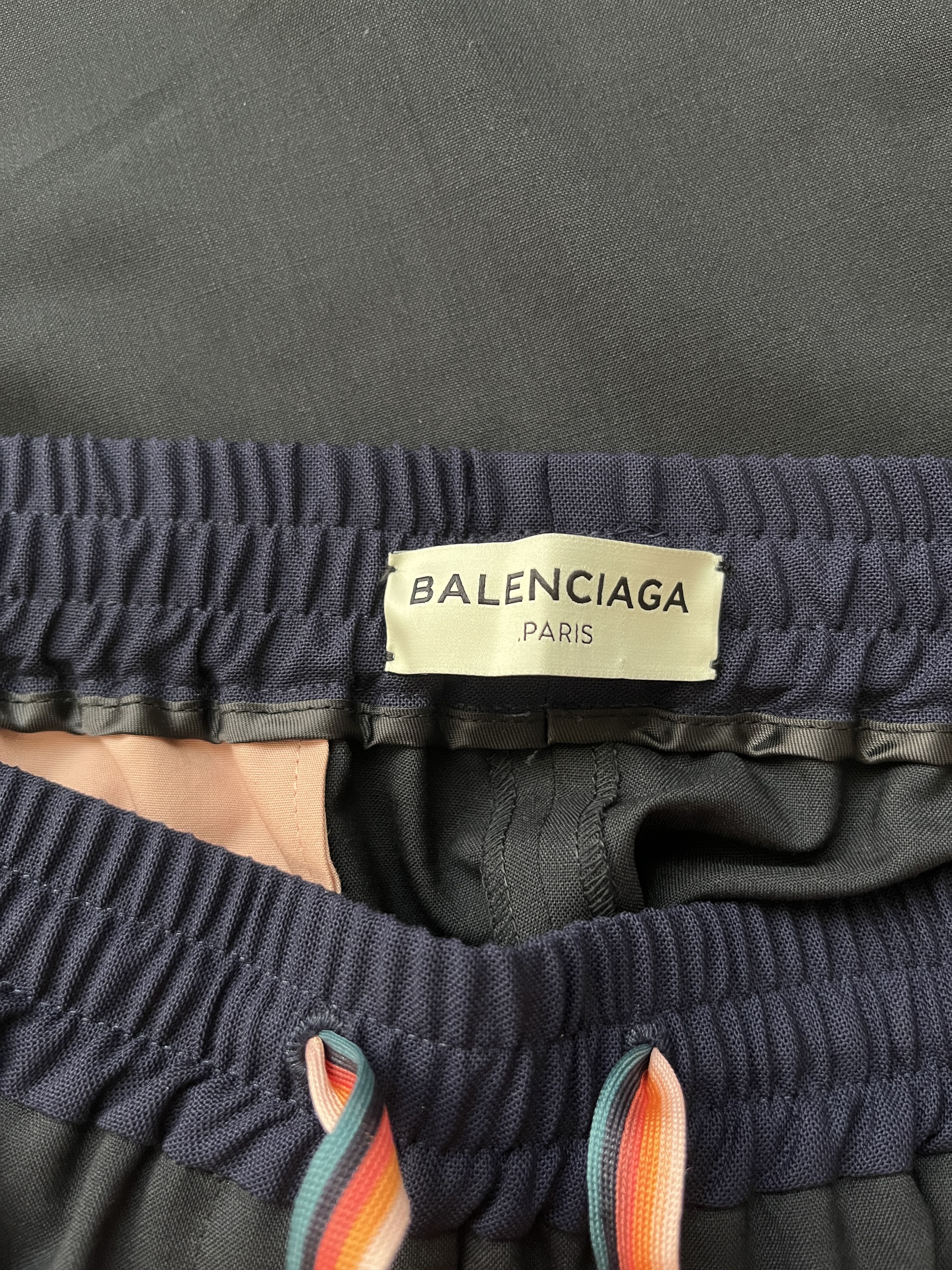 Balenciaga ⚡️QUICK SALE⚡️Balenciaga Sample Black Blue Waistband Pants Size US 29 - 3 Thumbnail