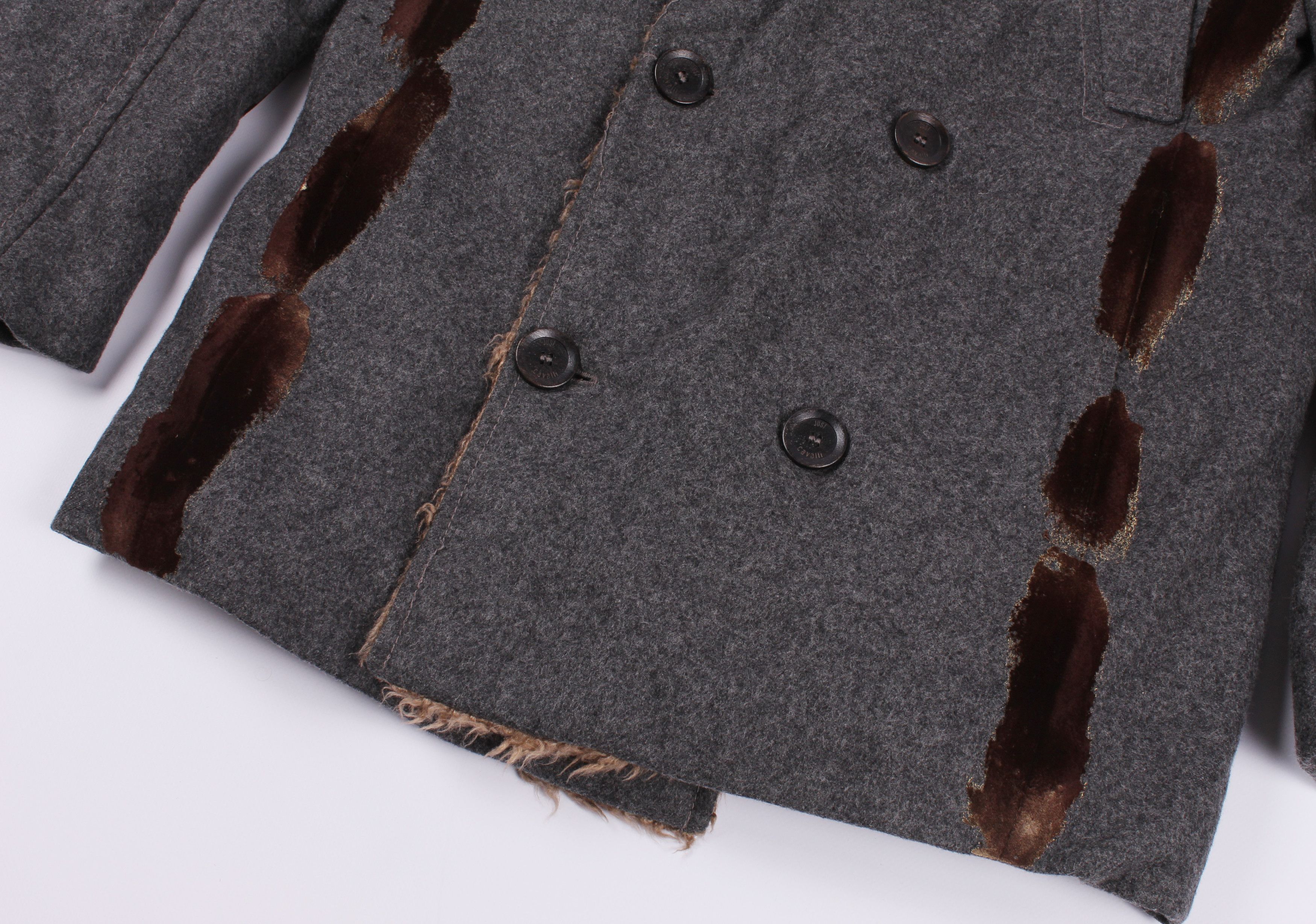 Just Cavalli Just Cavalli Vintage Decorated Wool Coat Jacket Size US M / EU 48-50 / 2 - 4 Thumbnail