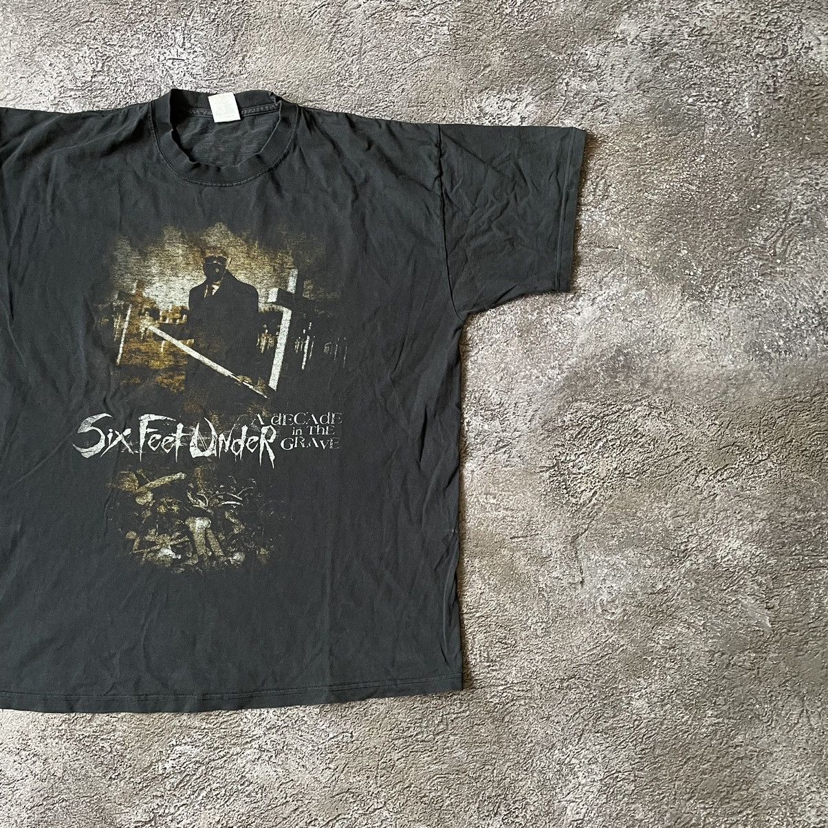 Vintage Vintage 90s Six Feet Under Graphic Tee Horror Grunge Boxy XL Size US XL / EU 56 / 4 - 3 Thumbnail