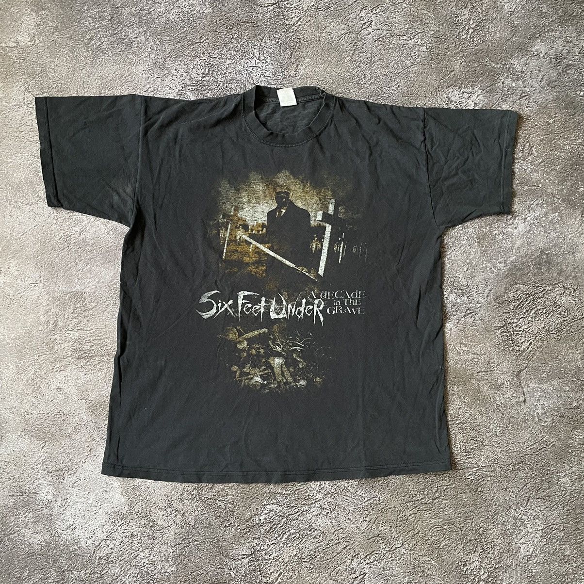 Vintage Vintage 90s Six Feet Under Graphic Tee Horror Grunge Boxy XL Size US XL / EU 56 / 4 - 2 Thumbnail