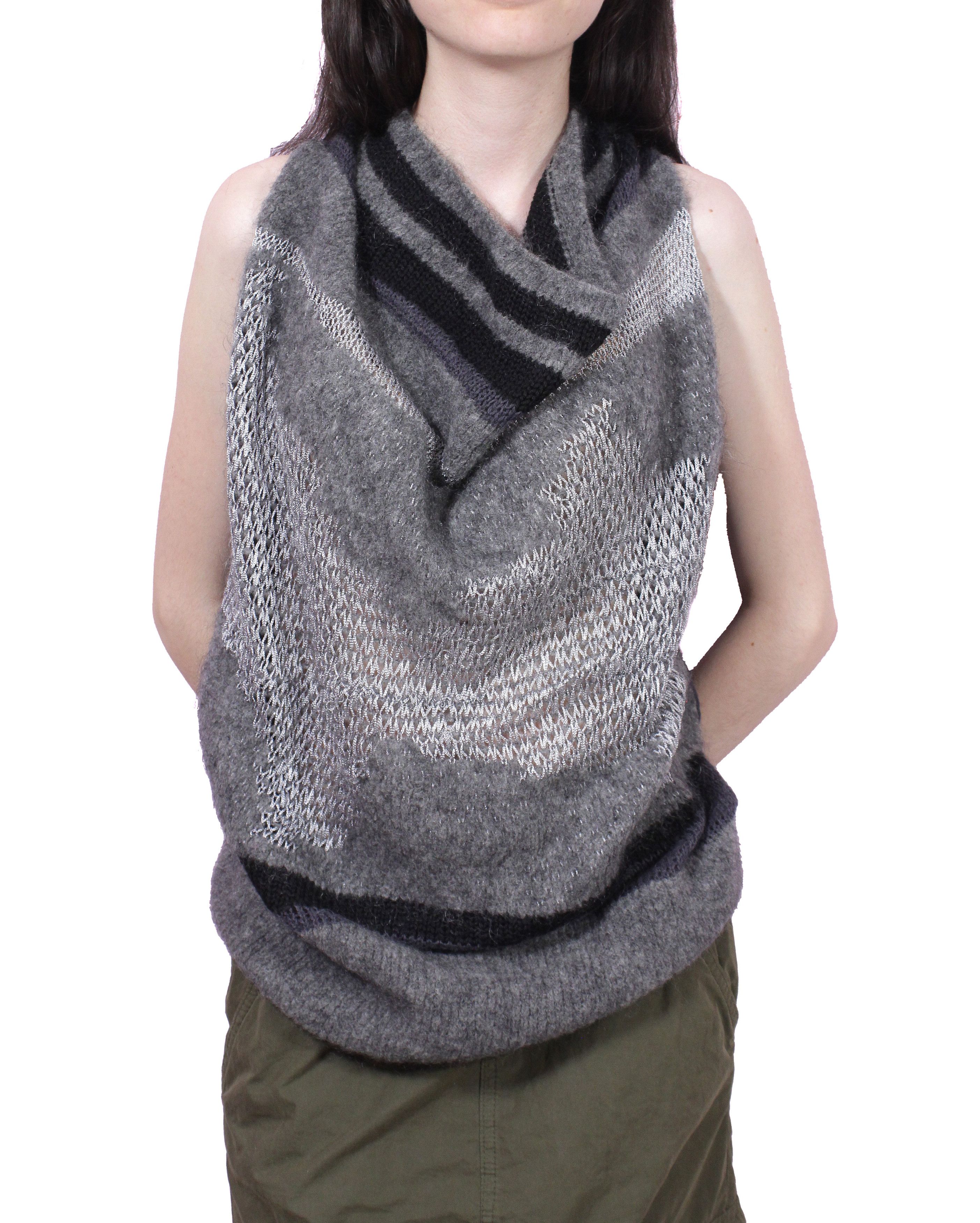 Sarah Pacini Wool Silk Knit Vest Size L / US 10 / IT 46 - 2 Thumbnail