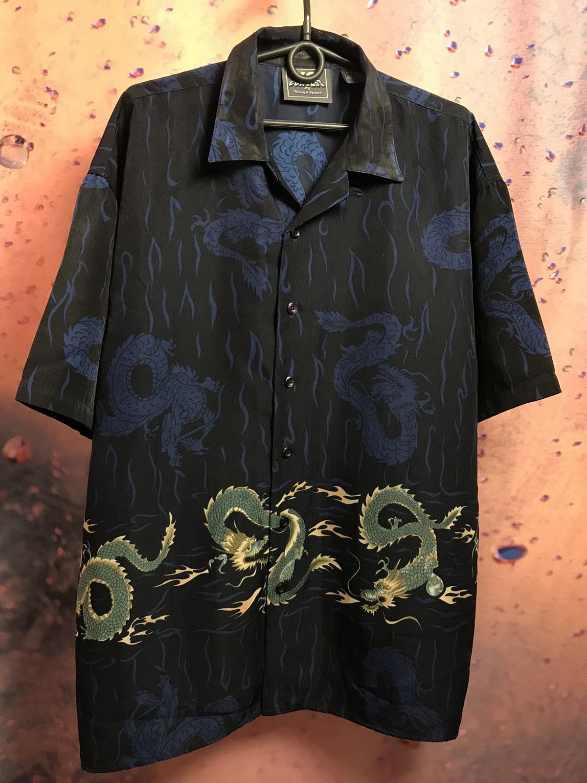 Japanese Brand × Vintage Vintage Japanese streetwear crazy shirt dragon logo Size US L / EU 52-54 / 3 - 1 Thumbnail