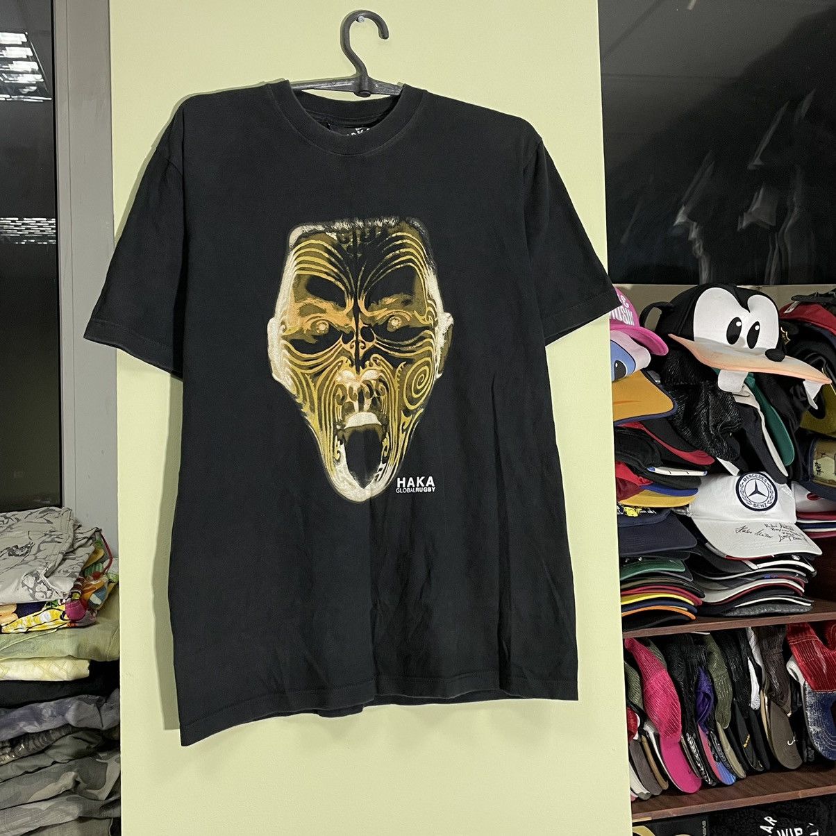 Vintage Vintage Y2K Graphic Tee Skull Face Horror Streetwear Black L Size US L / EU 52-54 / 3 - 2 Thumbnail